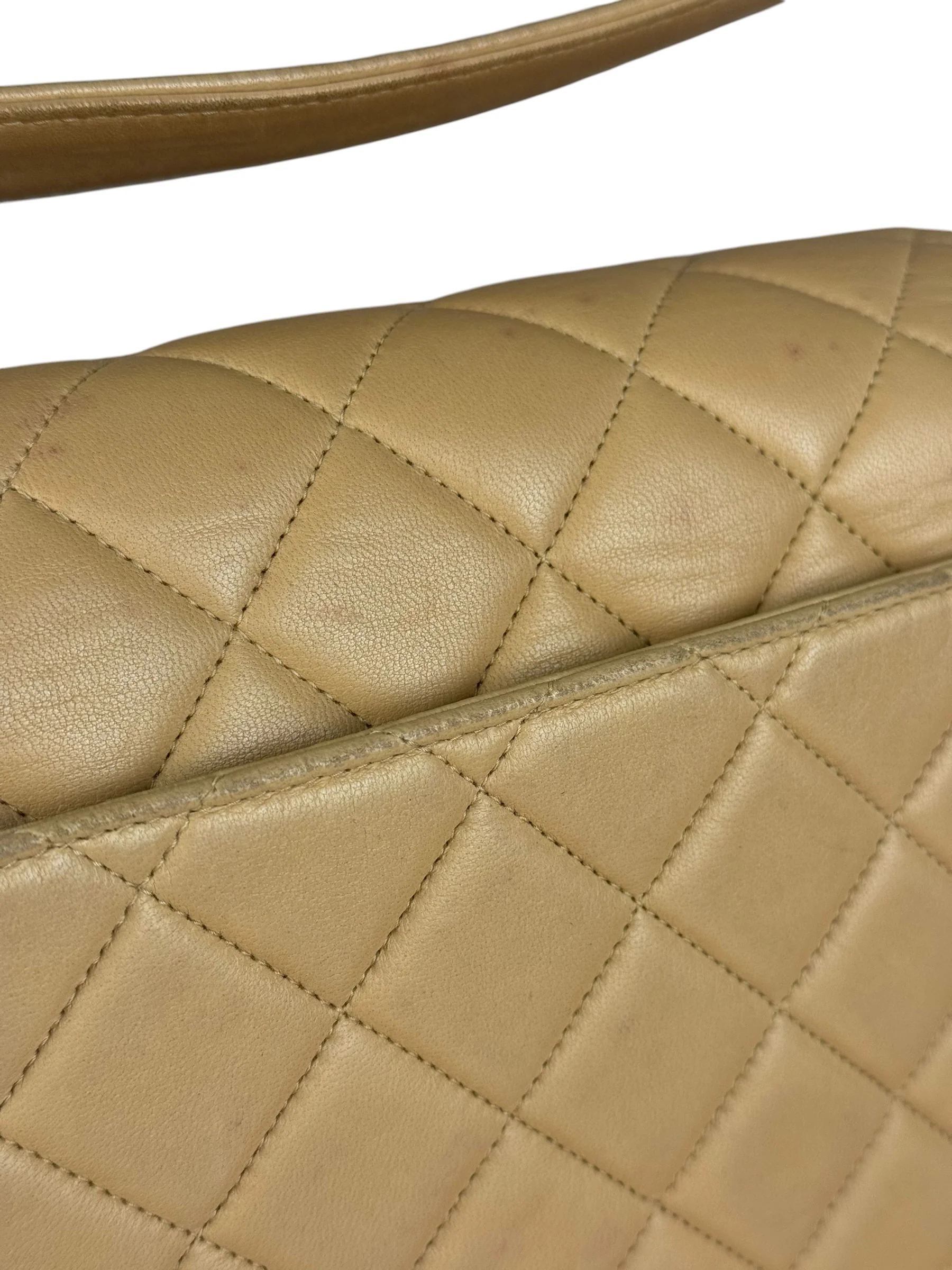 Chanel M Beige Lambskin Envelope Flap 1997 - Image 20
