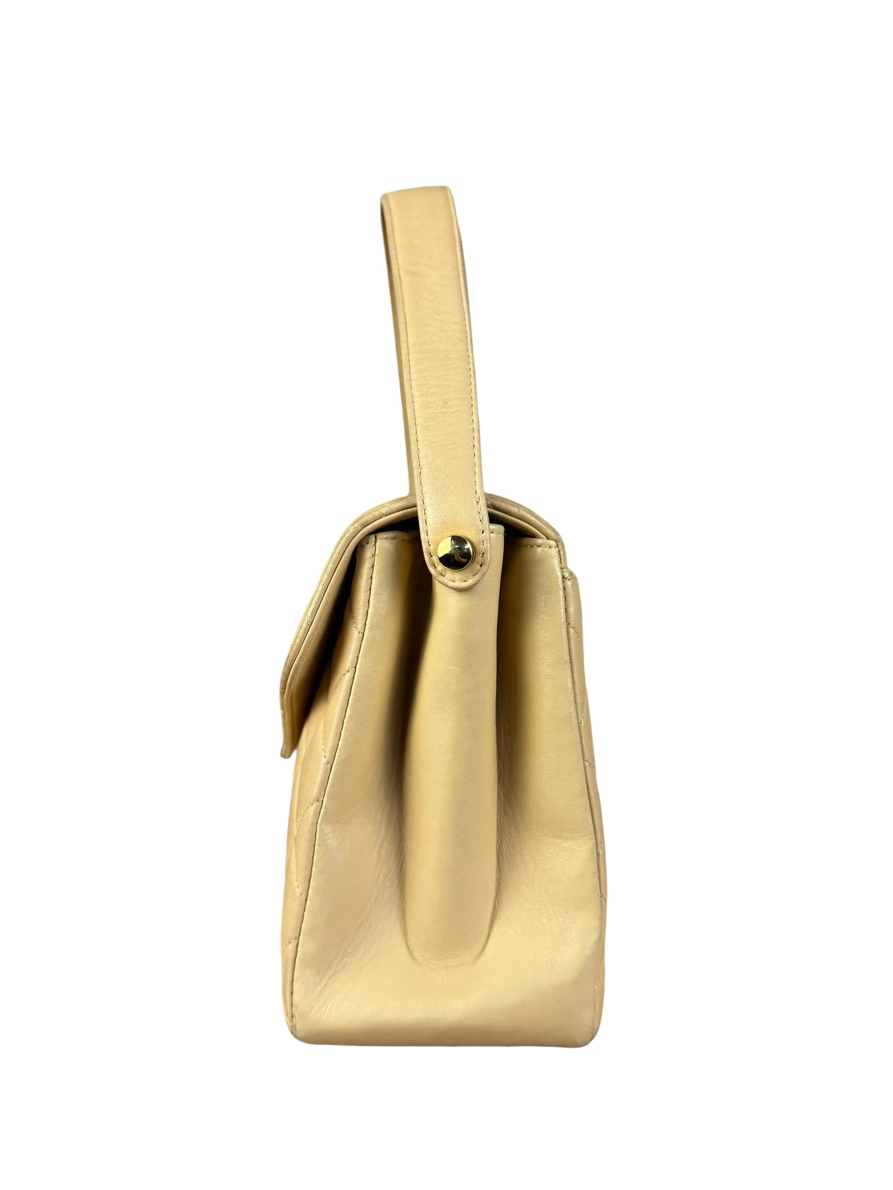 Chanel M Beige Lambskin Envelope Flap 1997 - Image 5