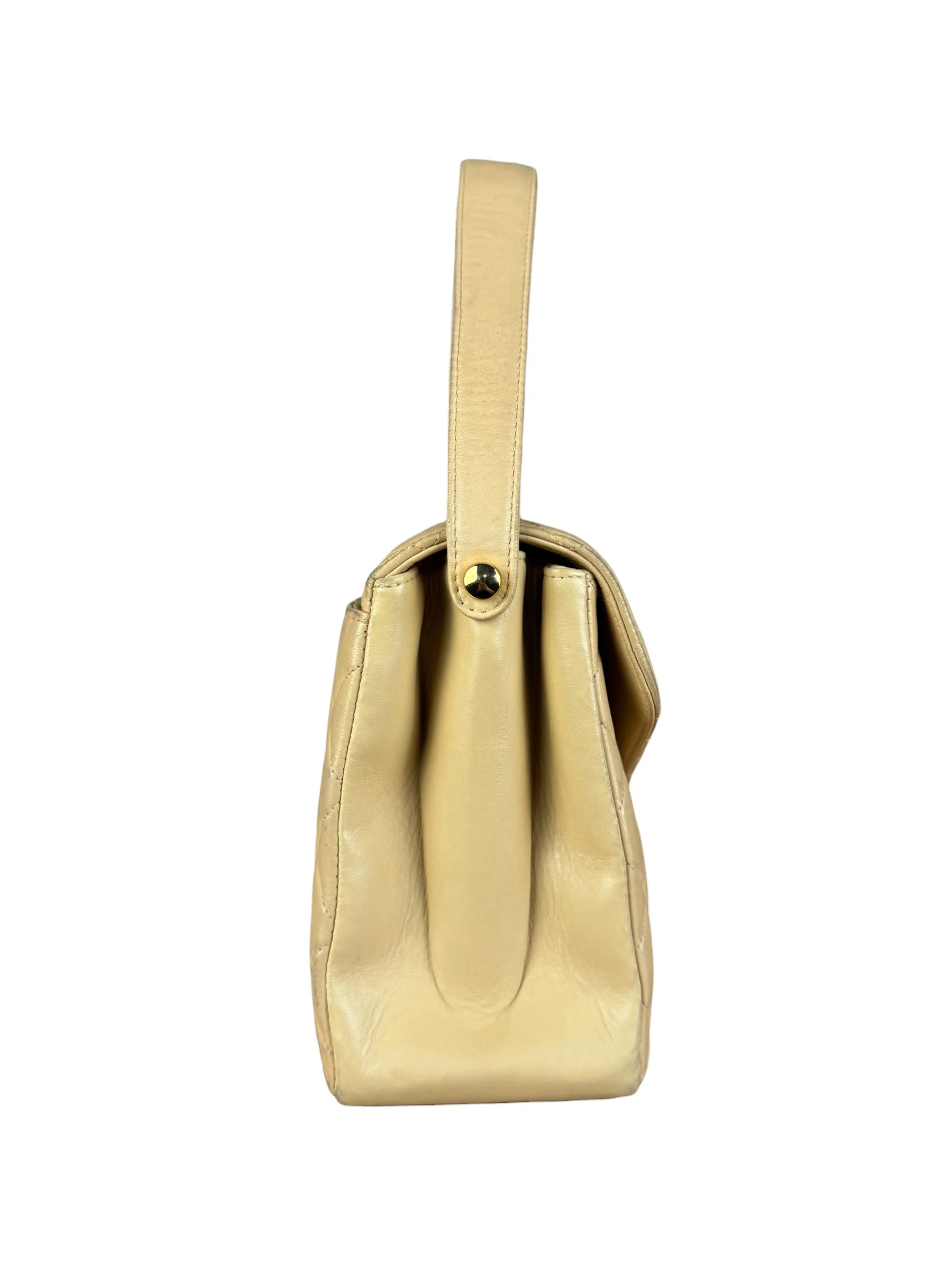 Chanel M Beige Lambskin Envelope Flap 1997 - Image 7
