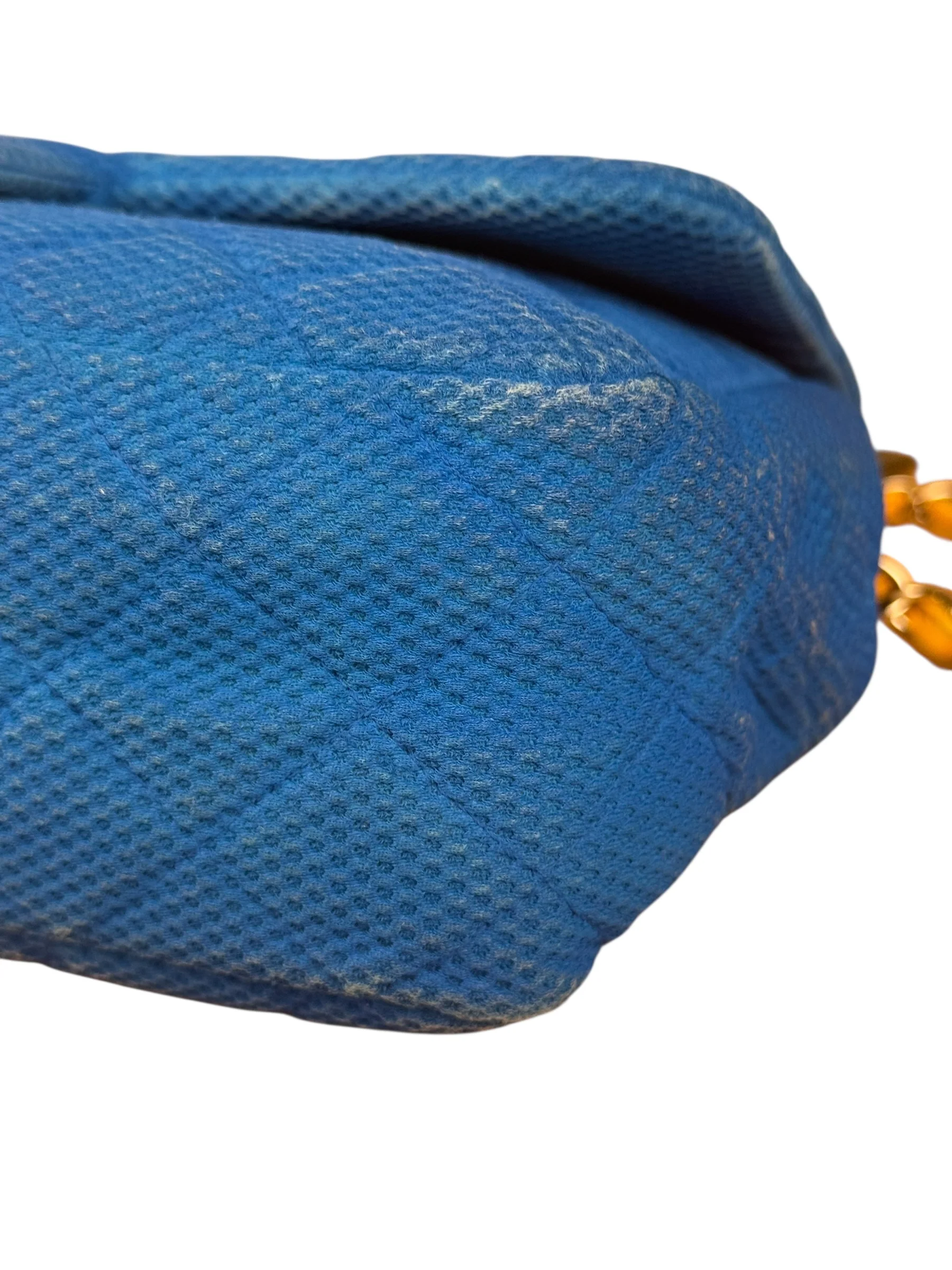 Chanel Medium Quilted Perforated Jersey Single Flap 2009 - Image 17