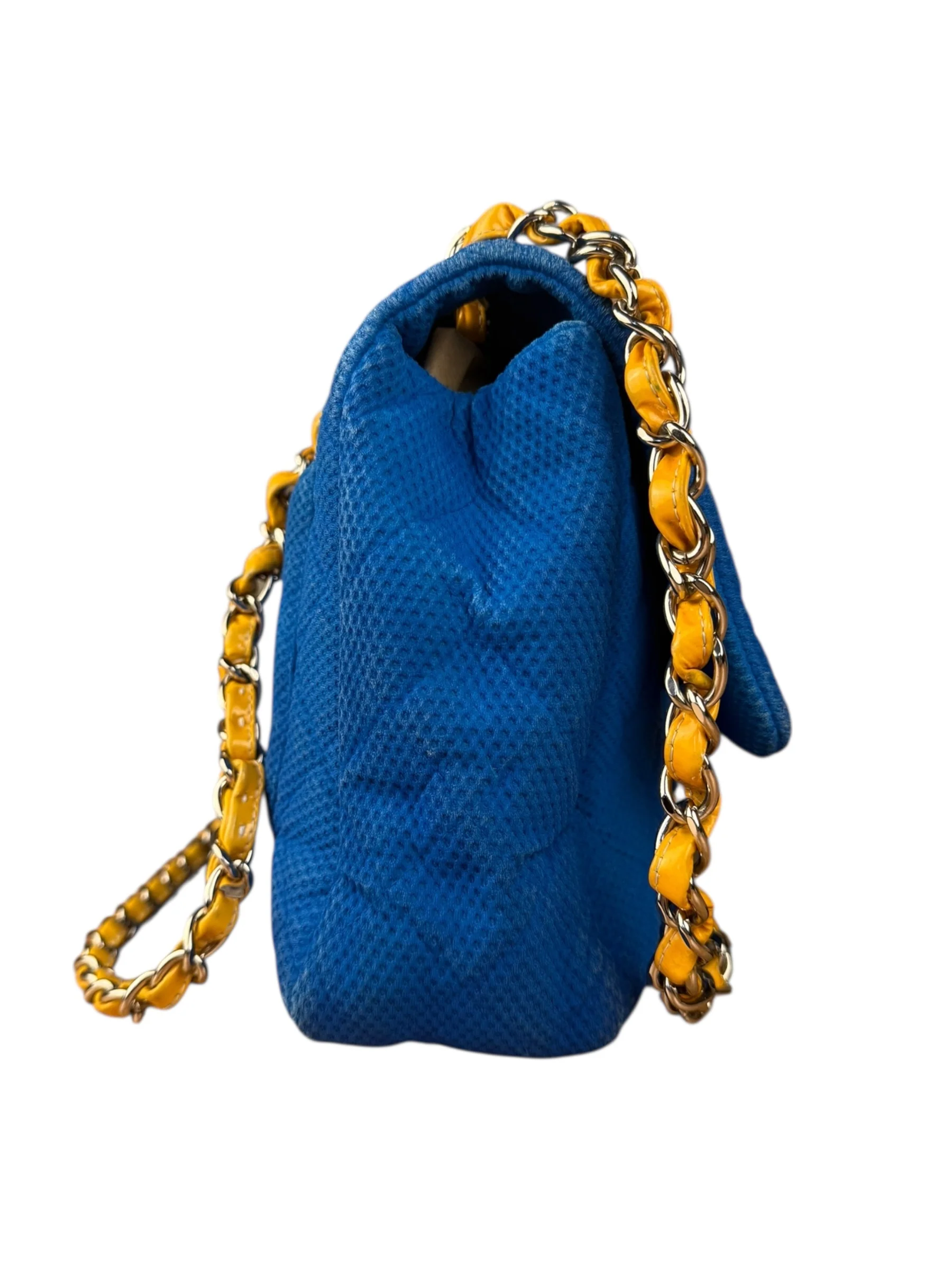 Chanel Medium Quilted Perforated Jersey Single Flap 2009 - Image 6