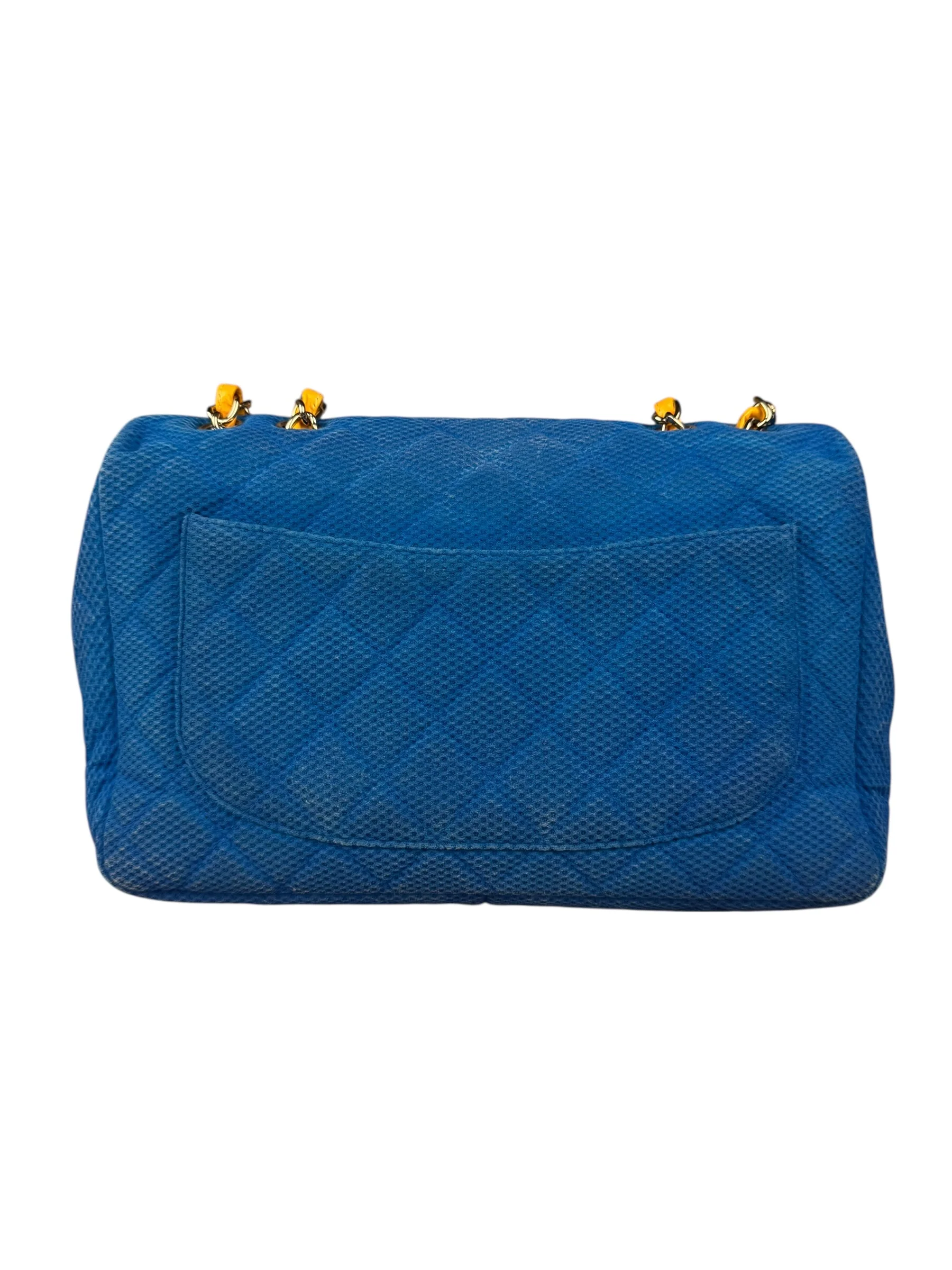 Chanel Medium Quilted Perforated Jersey Single Flap 2009 - Image 7