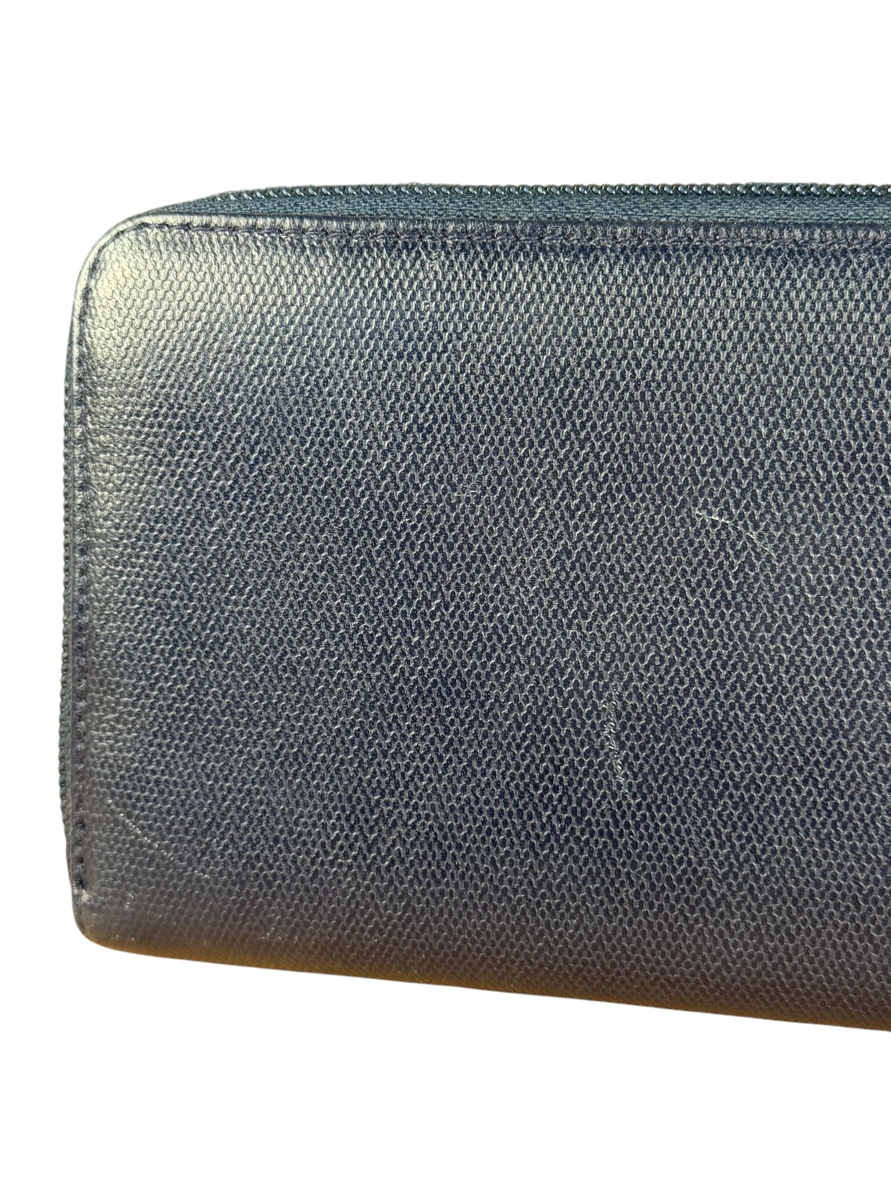 Chanel Navy Blue Long Zip Wallet - Image 10