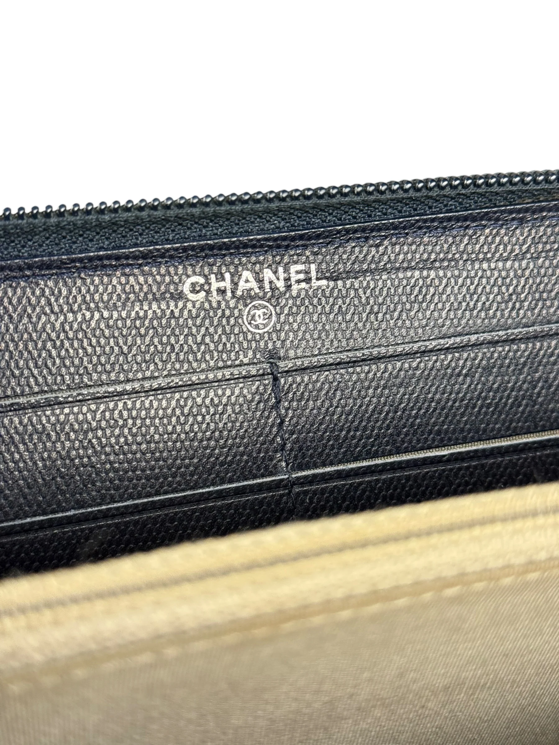 Chanel Navy Blue Long Zip Wallet - Image 15