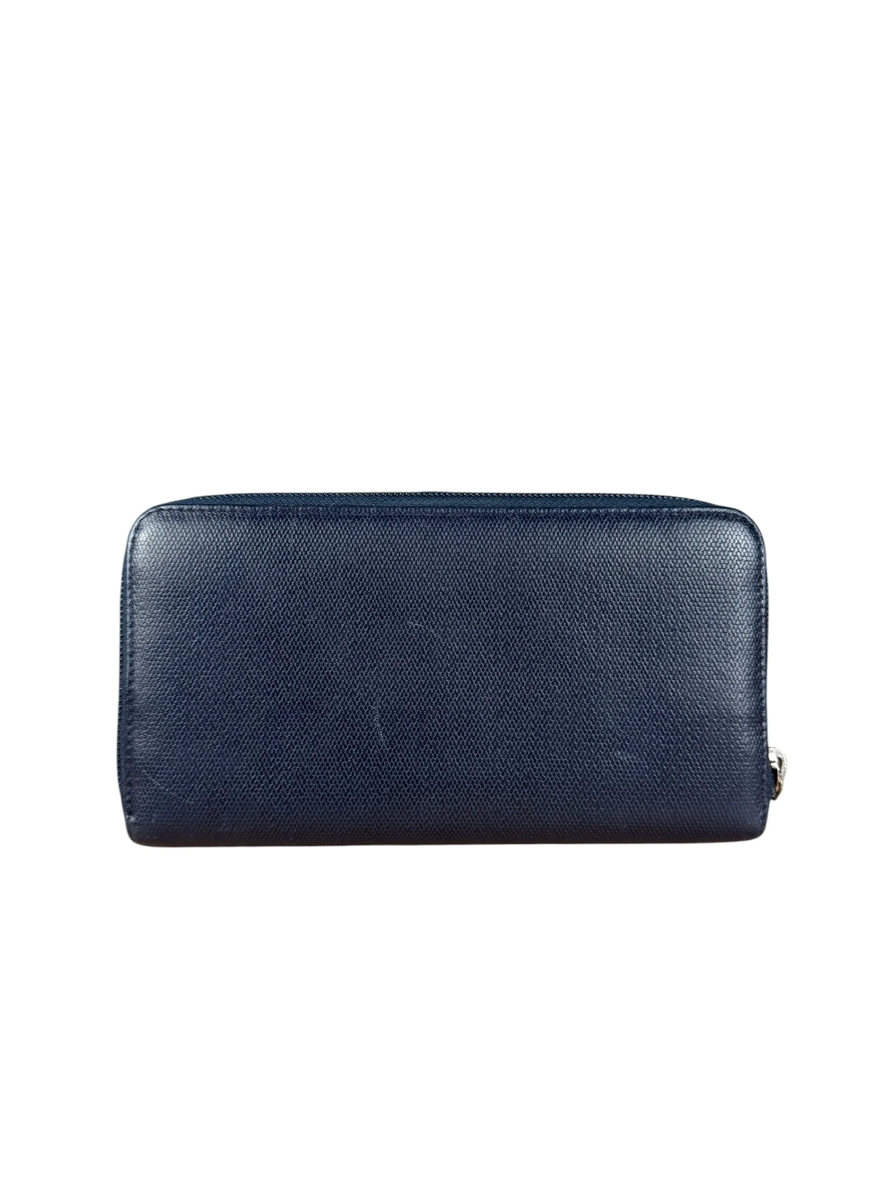 Chanel Navy Blue Long Zip Wallet - Image 7