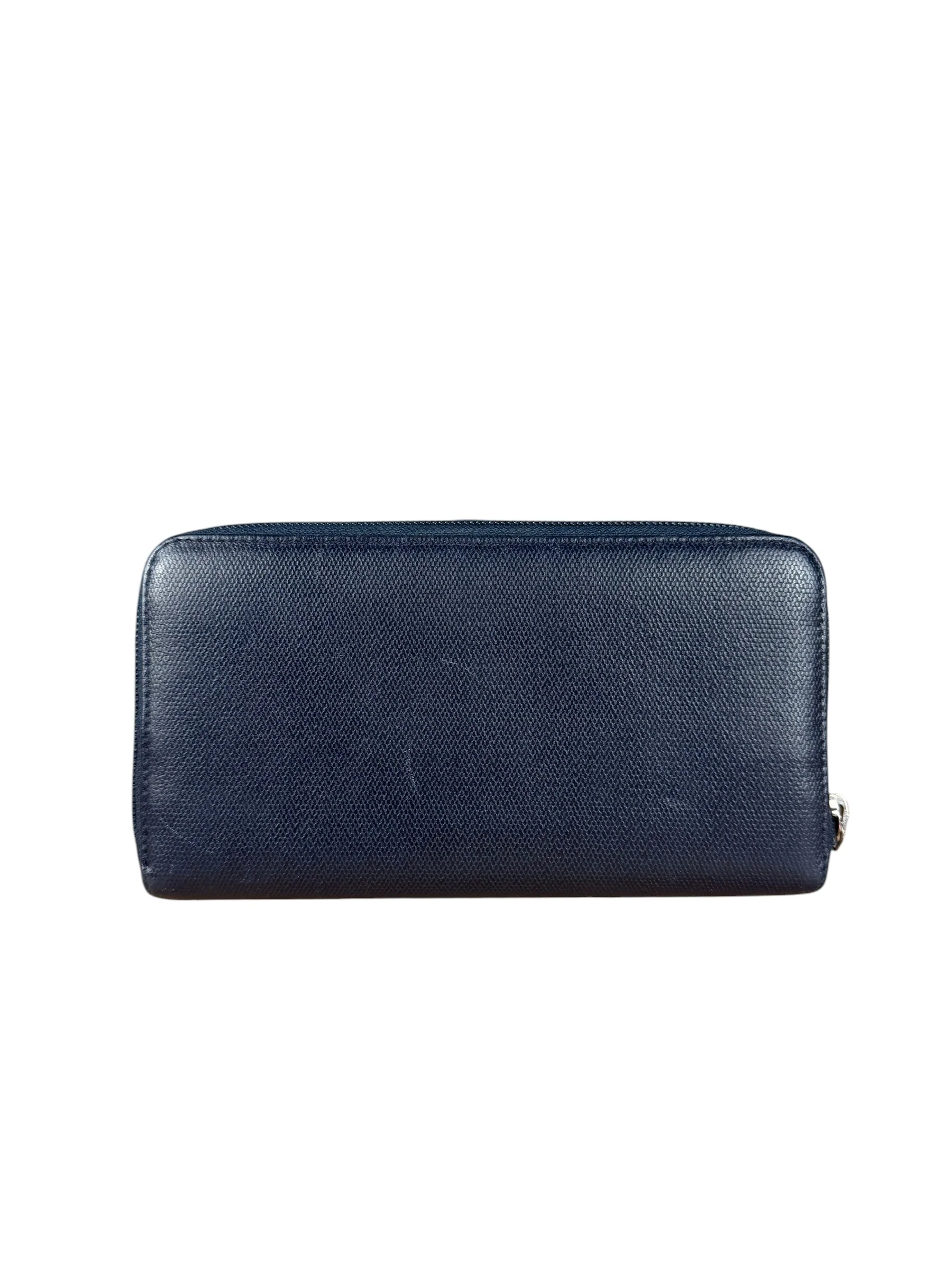 Chanel Navy Blue Long Zip Wallet - Image 8