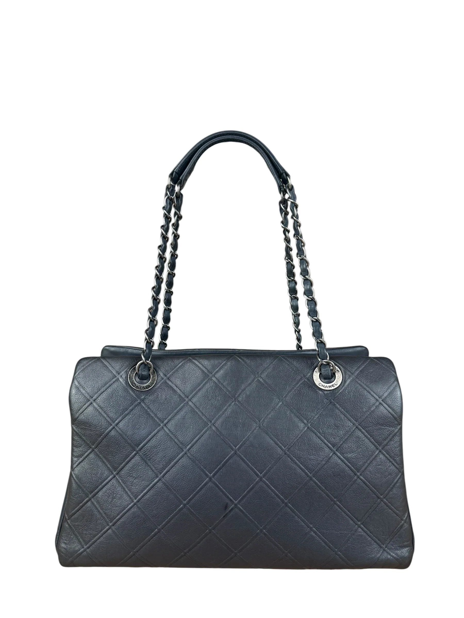 Chanel Navy Edinburgh Chic Chain Tote 2013 - Image 8