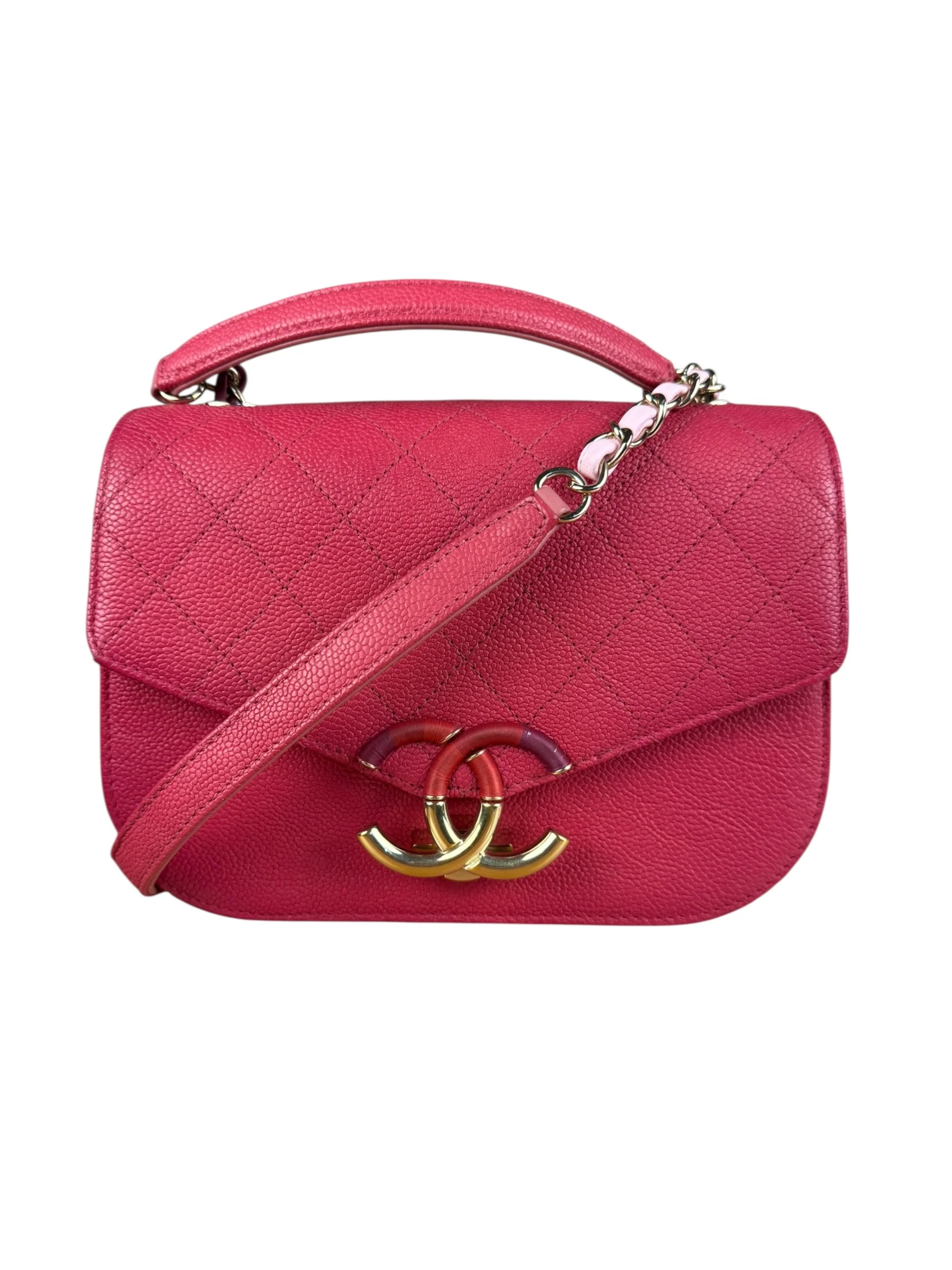 Chanel Pink Caviar Paris Cuba Thread Around Flap Bag 2018 - Image 3
