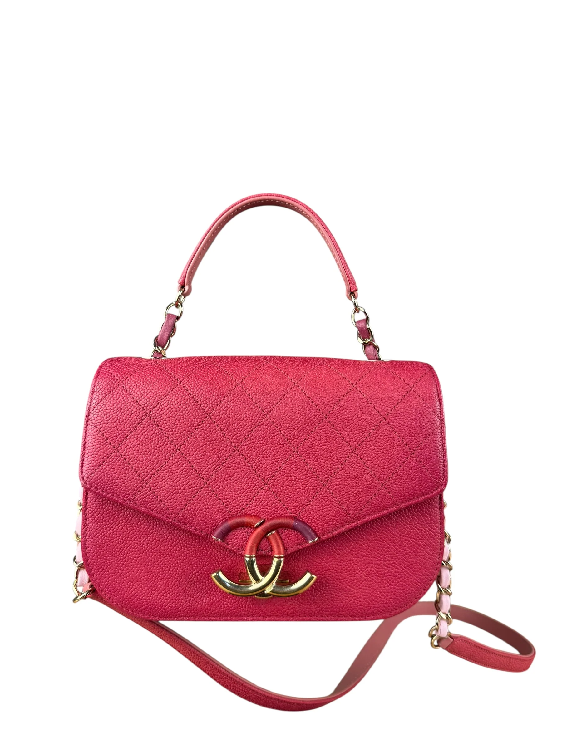 Chanel Pink Caviar Paris Cuba Thread Around Flap Bag 2018 - Image 4