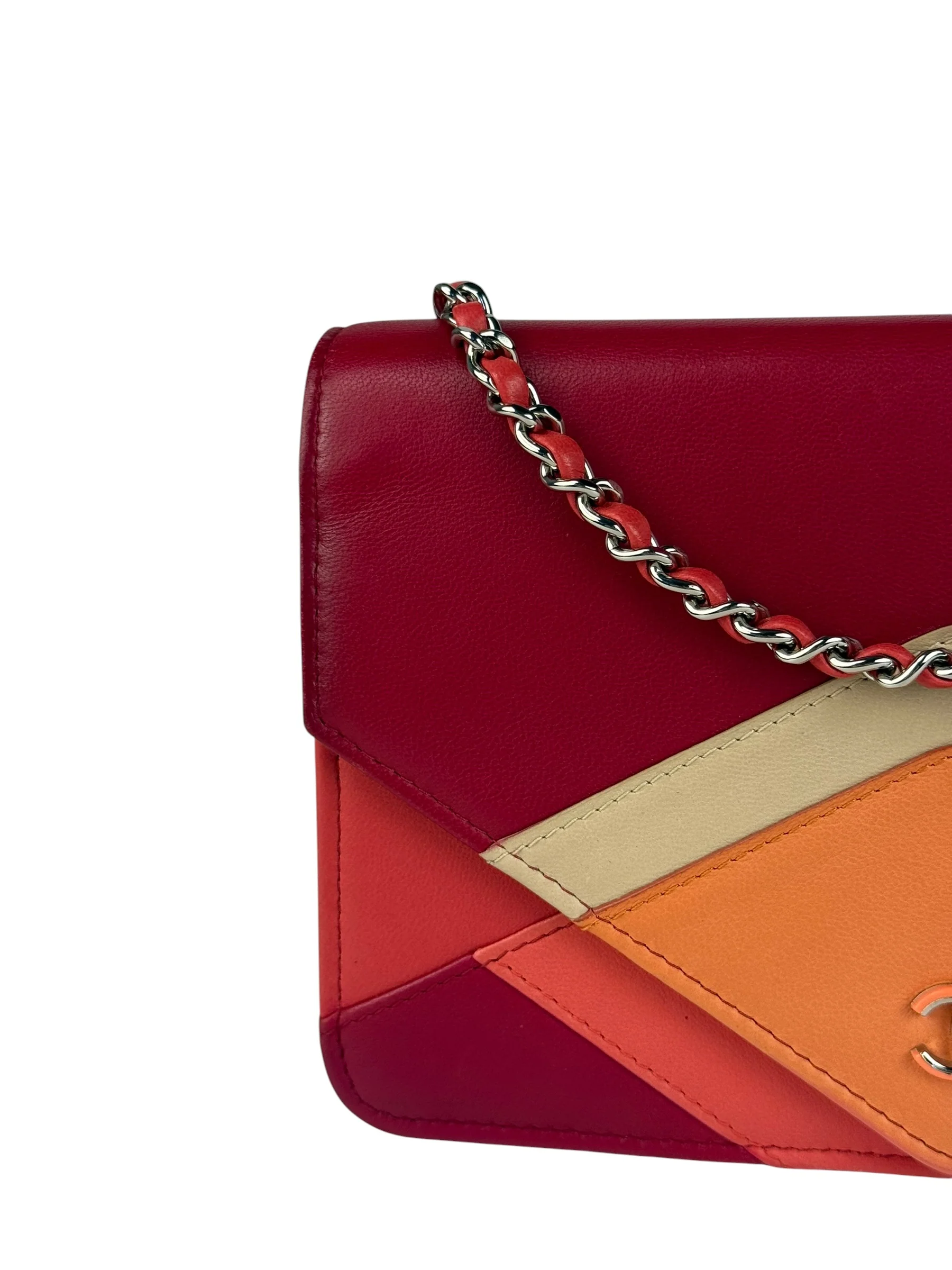 Chanel Pink Leather Wallet on Chain Crossbody Bag 2017 - Image 4