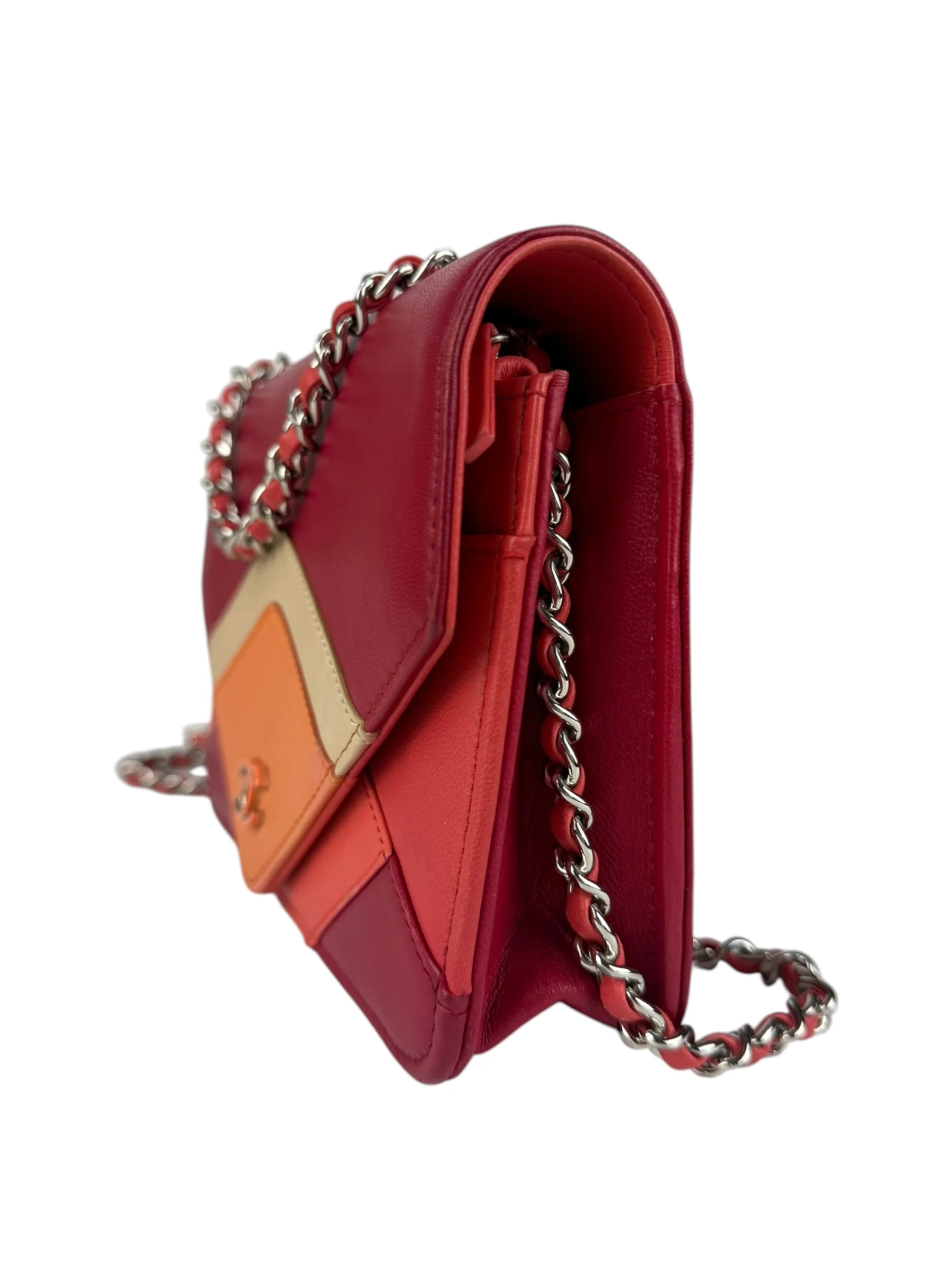 Chanel Pink Leather Wallet on Chain Crossbody Bag 2017 - Image 5