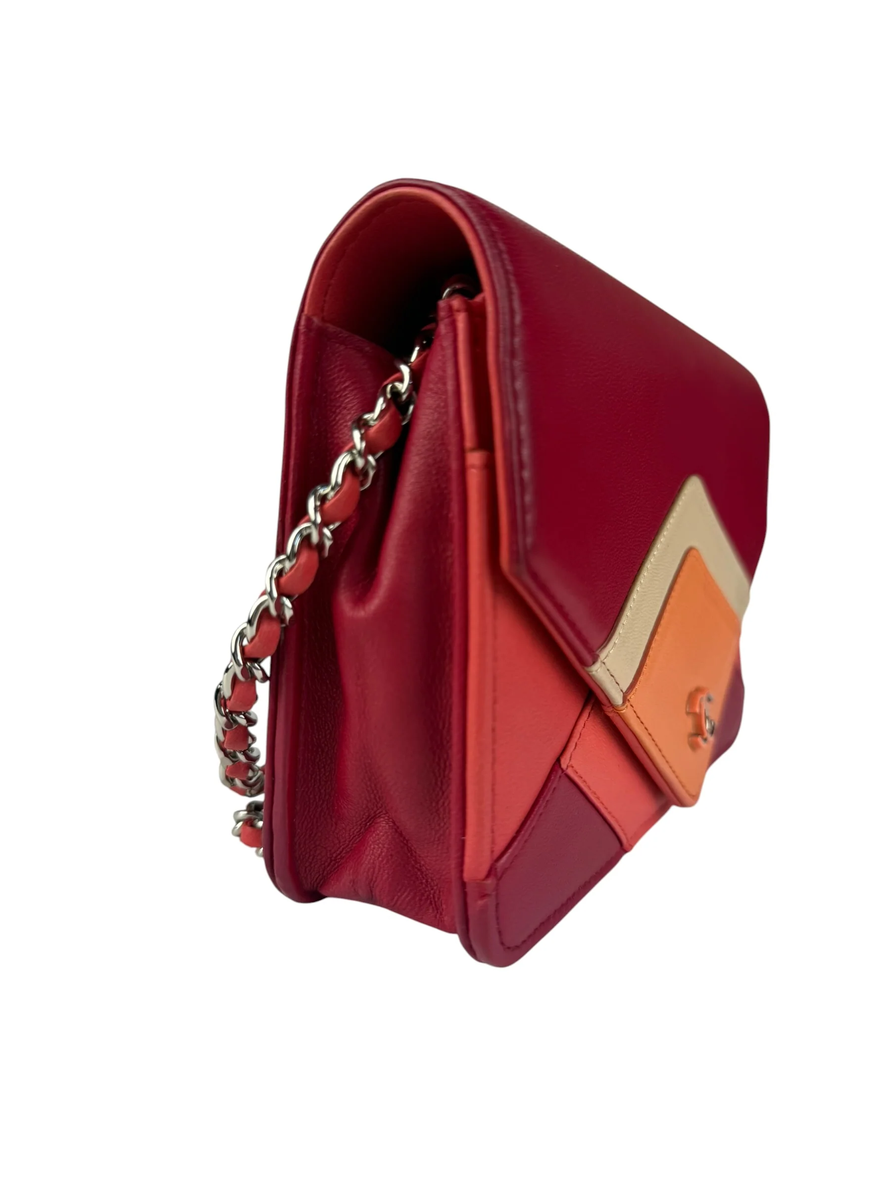 Chanel Pink Leather Wallet on Chain Crossbody Bag 2017 - Image 6