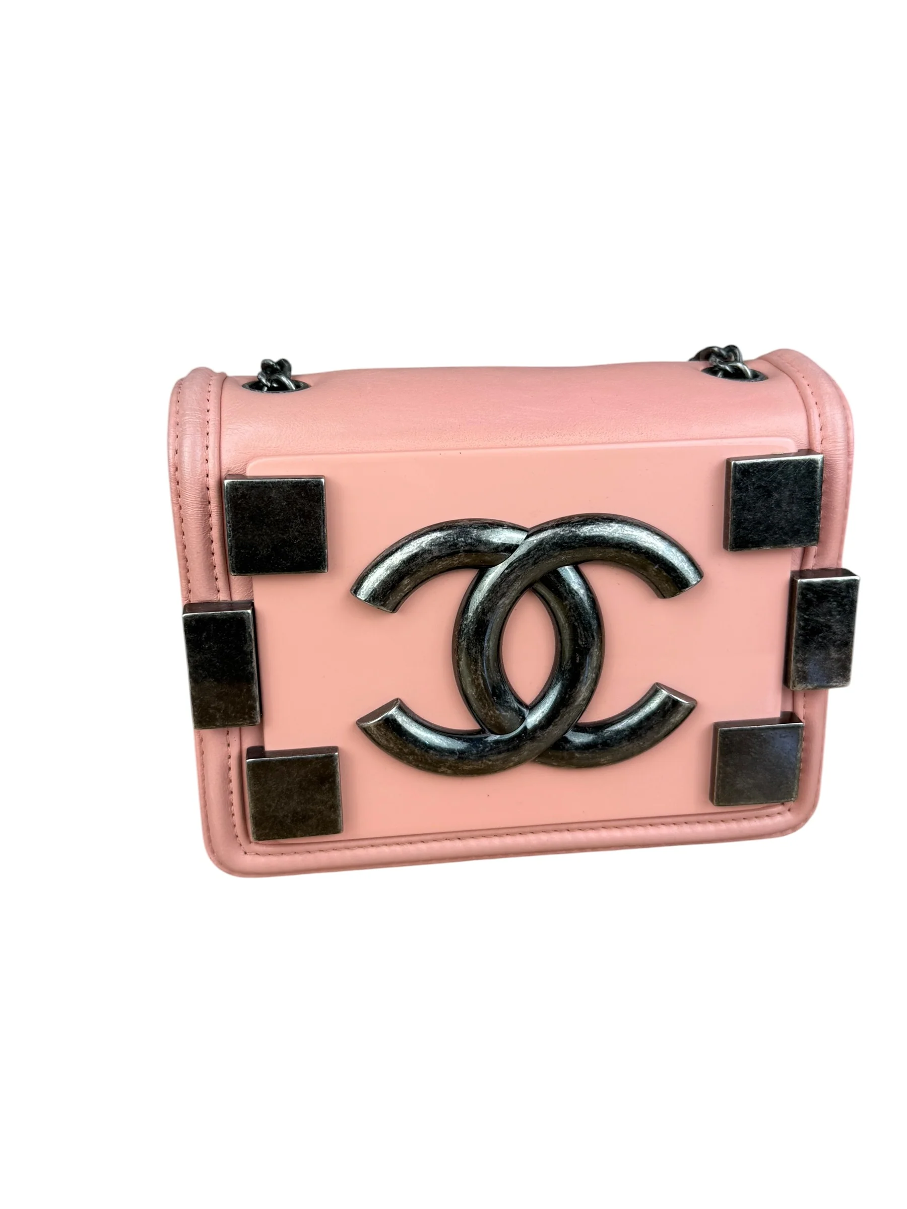 Chanel Pink Mini Boy Brick Chain Flap Bag 2013 - Image 18