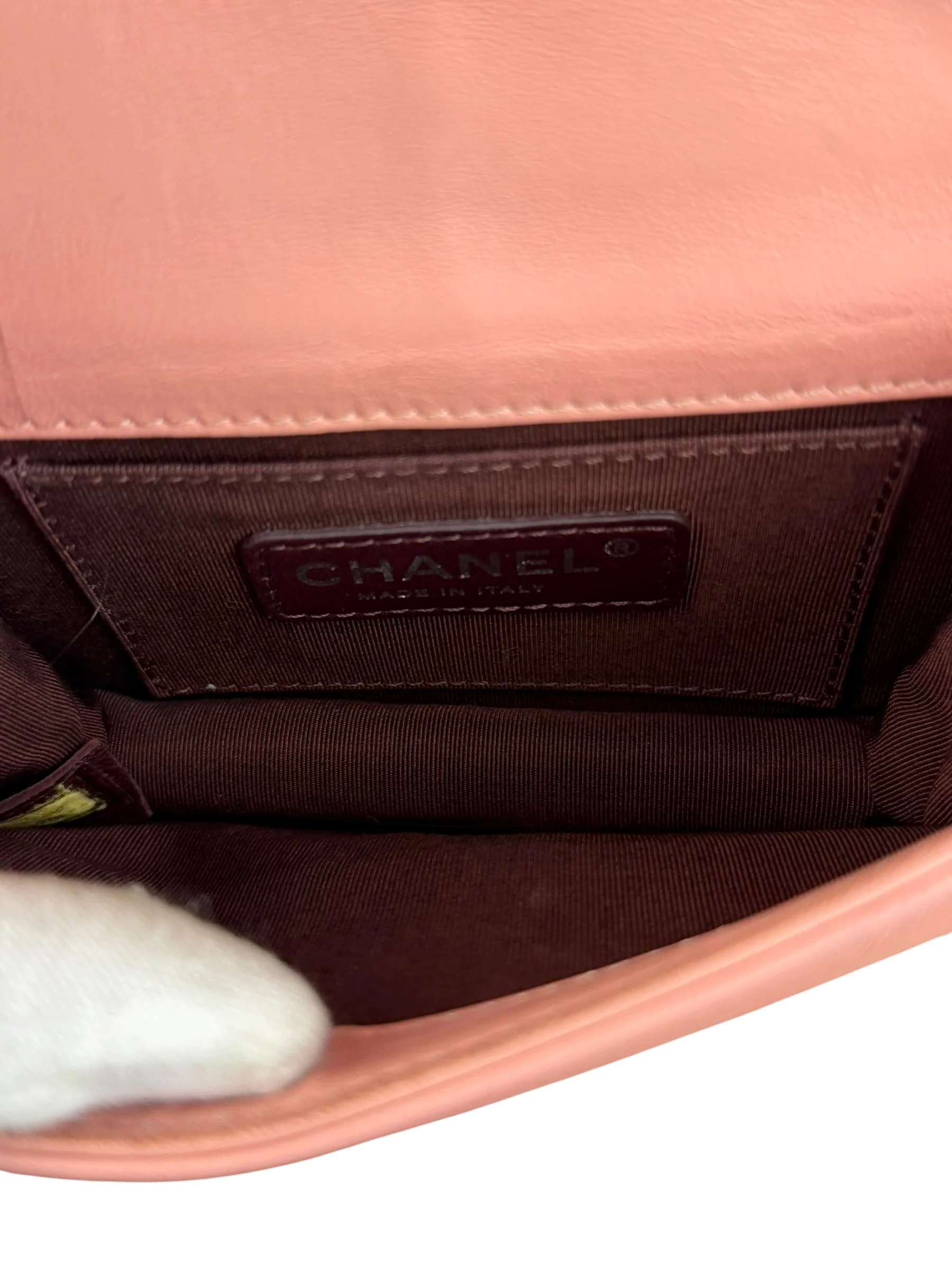 Chanel Pink Mini Boy Brick Chain Flap Bag 2013 - Image 21