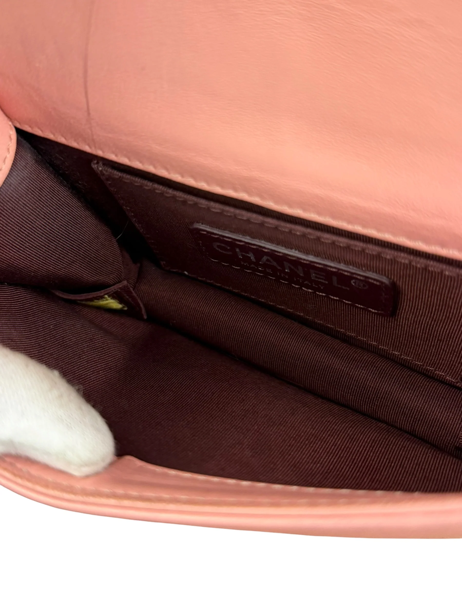 Chanel Pink Mini Boy Brick Chain Flap Bag 2013 - Image 22