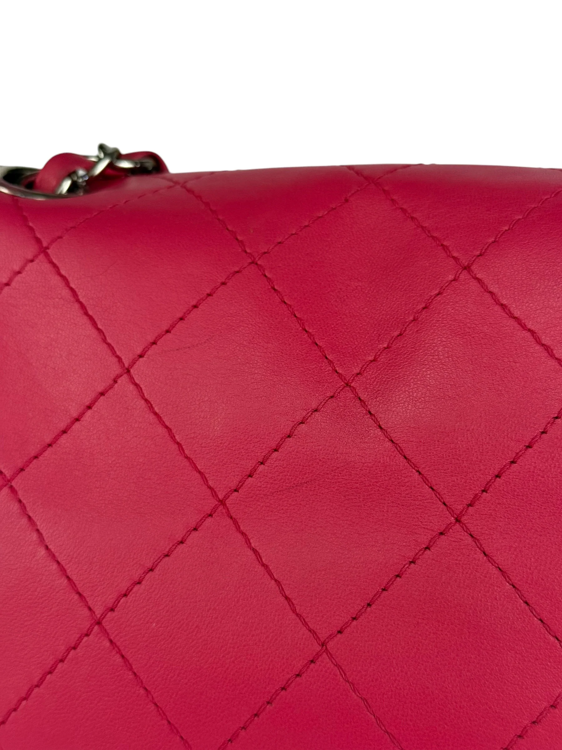Chanel Pink Quilted Leather Accordion Flap Bag 2014 - Image 10