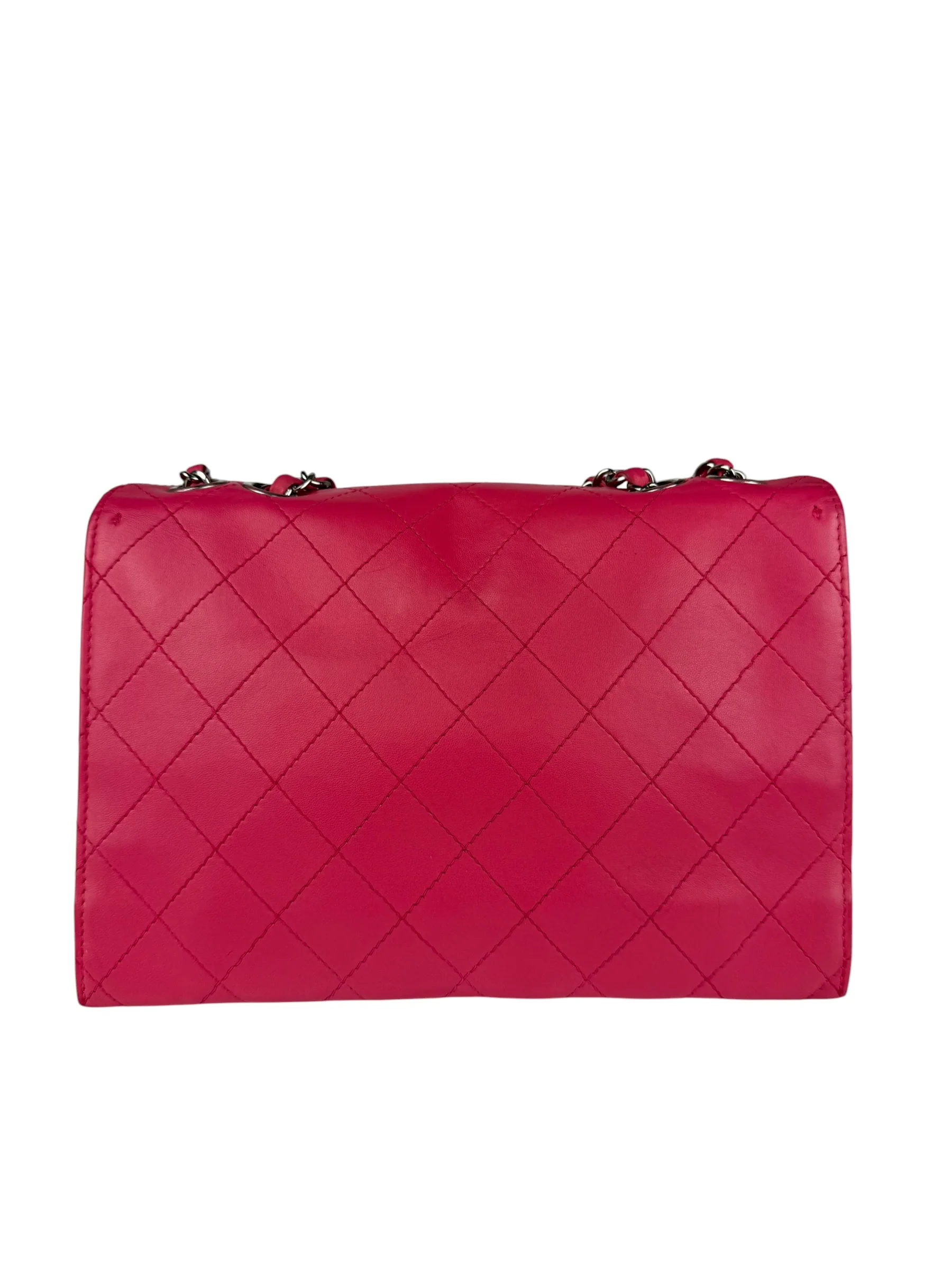 Chanel Pink Quilted Leather Accordion Flap Bag 2014 - Image 11