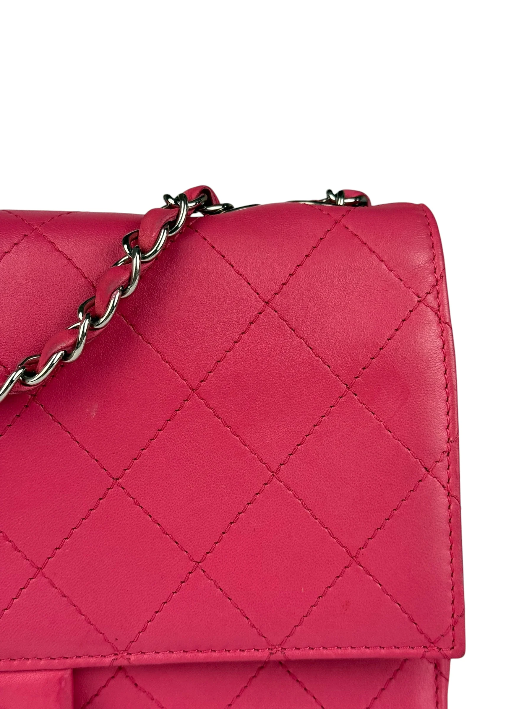 Chanel Pink Quilted Leather Accordion Flap Bag 2014 - Image 2