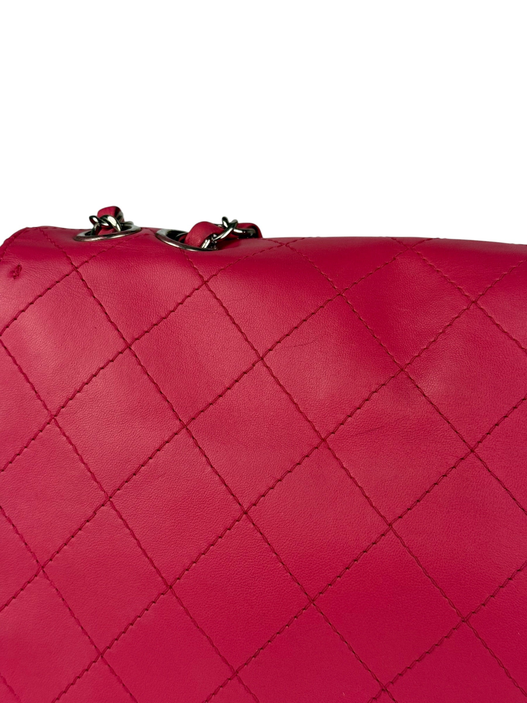 Chanel Pink Quilted Leather Accordion Flap Bag 2014 - Image 7