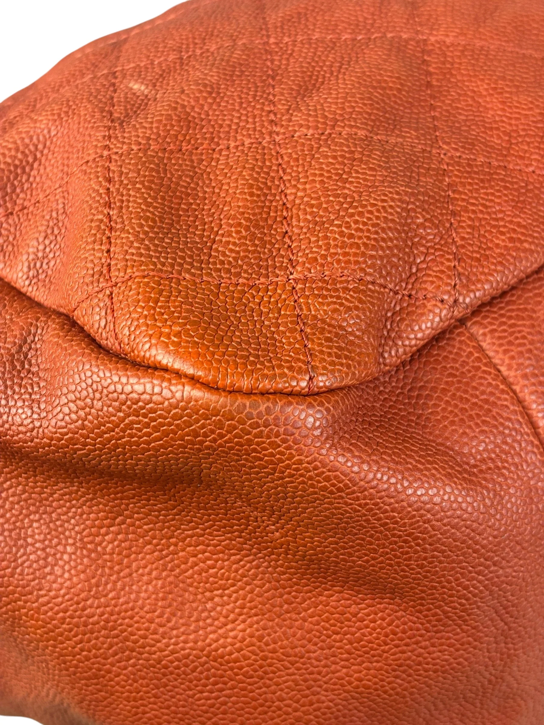 Chanel Red Caviar Quilted Medium Frame Shoulder Bag 2011 - Image 11