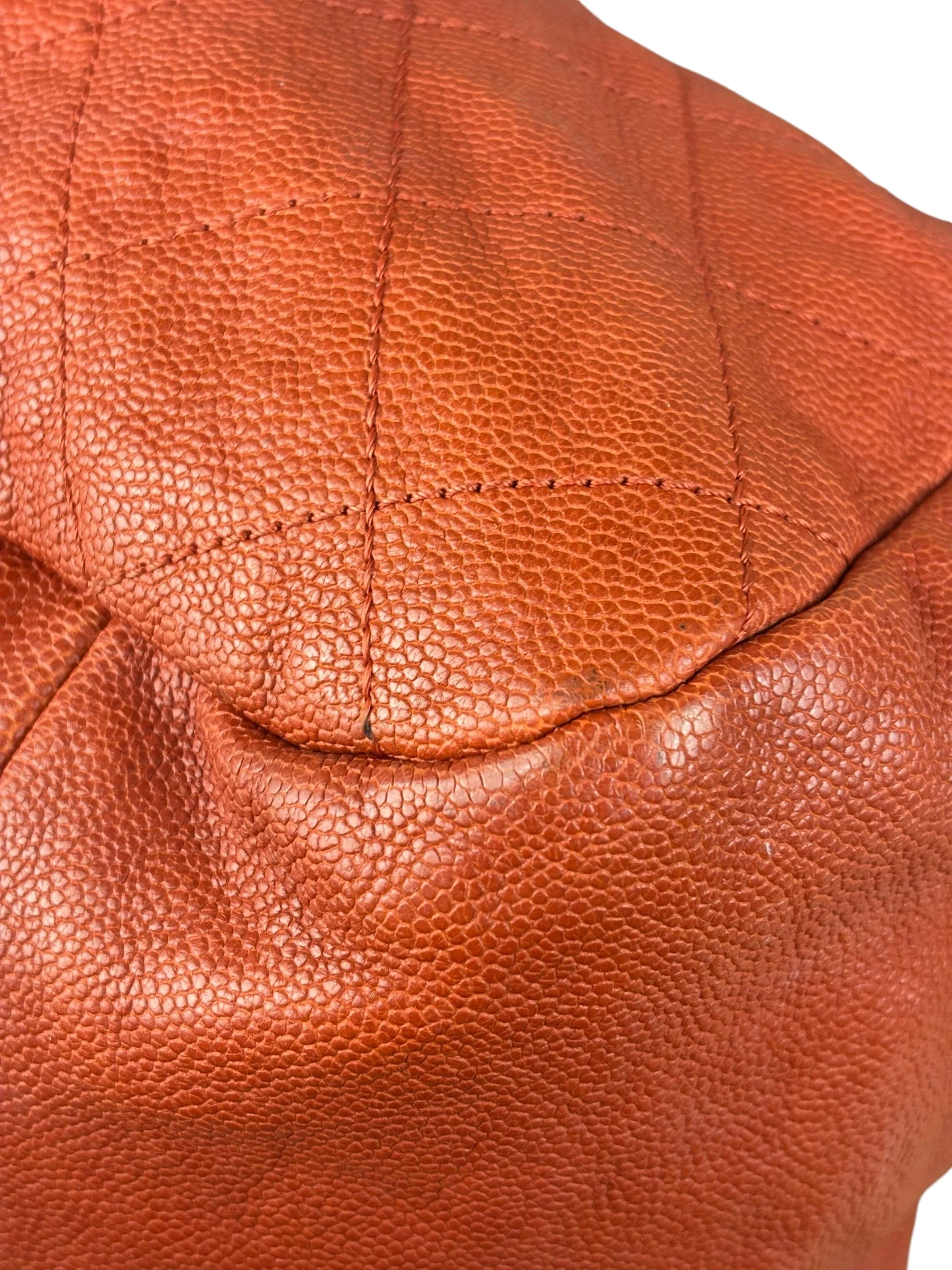 Chanel Red Caviar Quilted Medium Frame Shoulder Bag 2011 - Image 16