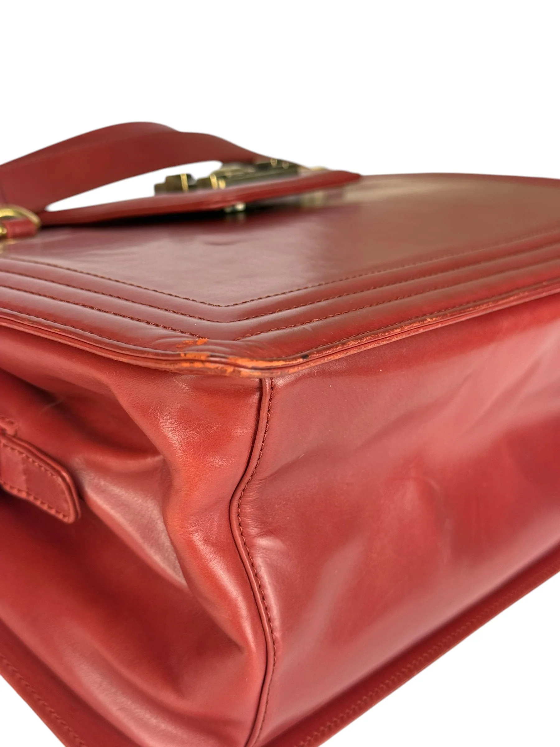 Chanel Red Leather Large Jetsetter Boy 2Way Handbag 2011 - Image 23
