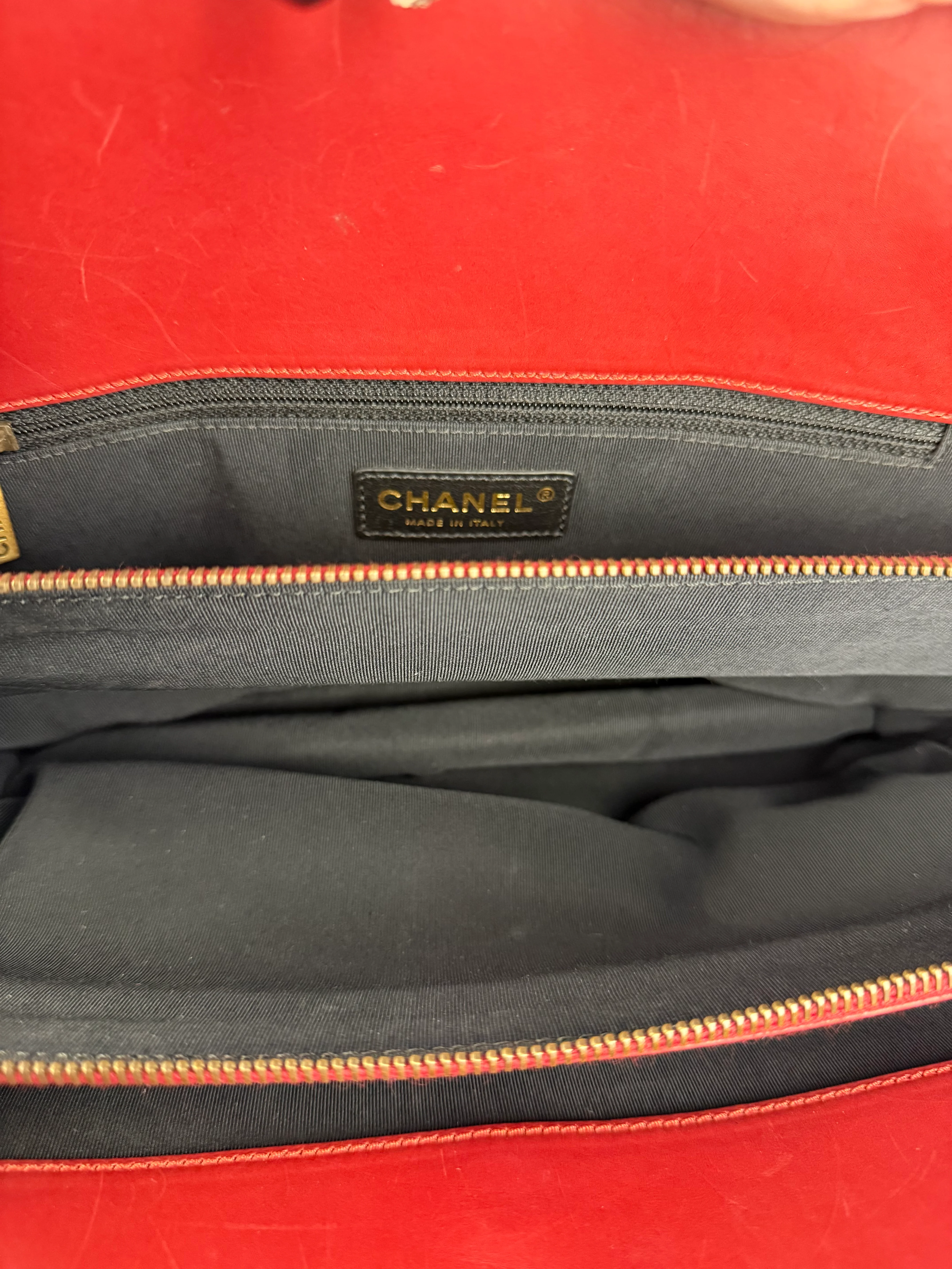 Chanel Red Leather Large Jetsetter Boy 2Way Handbag 2011 - Image 26