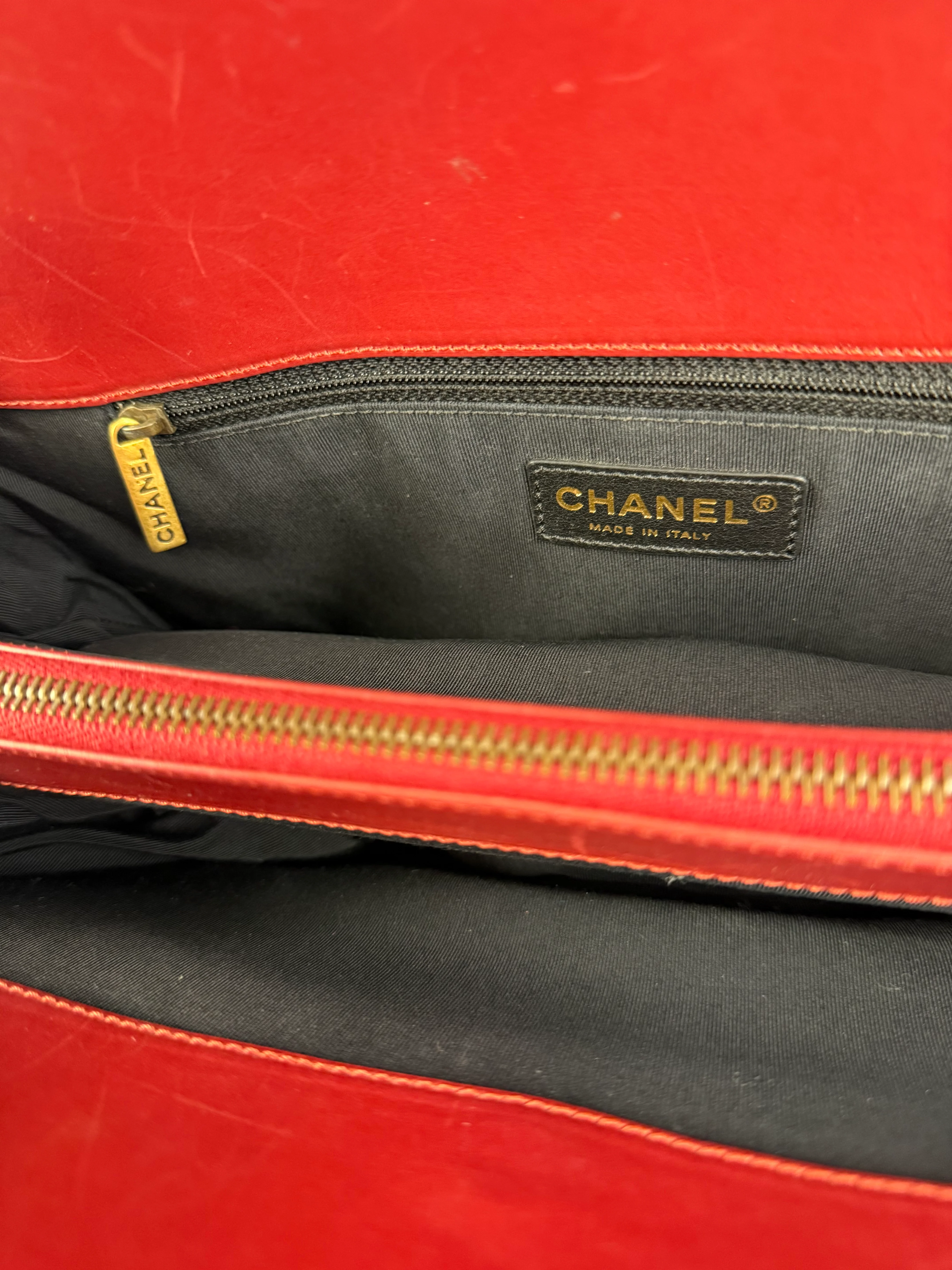 Chanel Red Leather Large Jetsetter Boy 2Way Handbag 2011 - Image 28