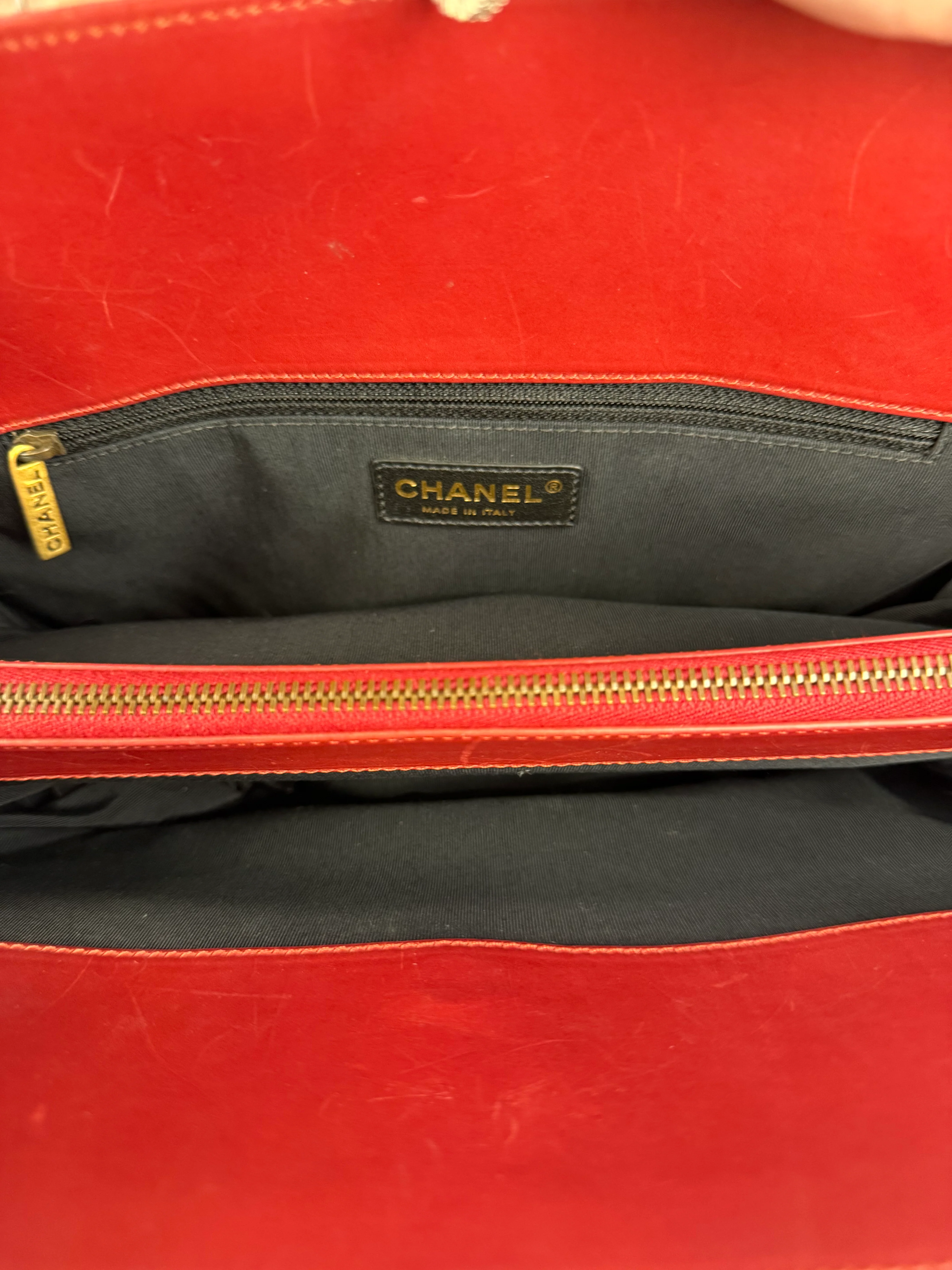Chanel Red Leather Large Jetsetter Boy 2Way Handbag 2011 - Image 29