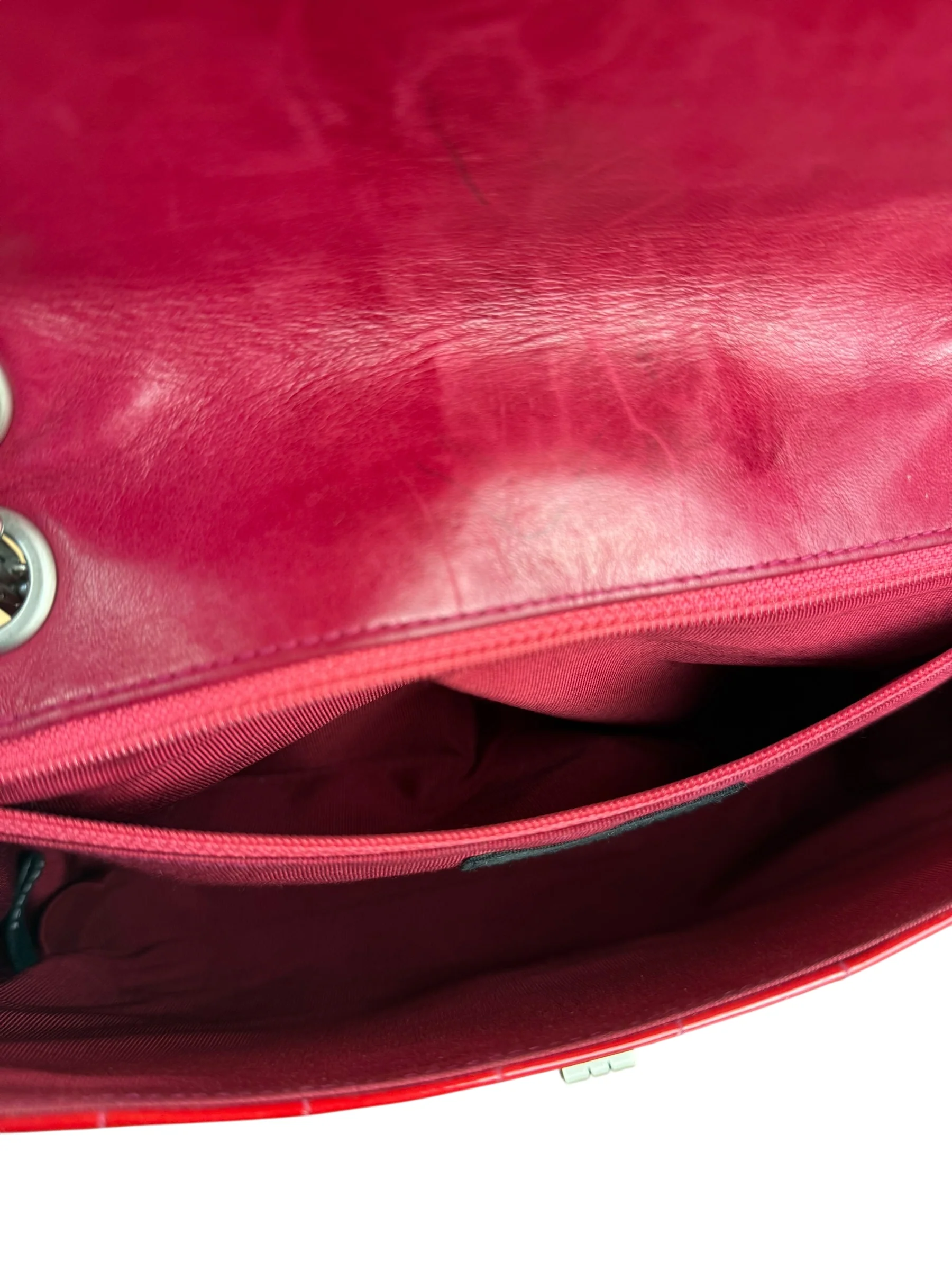 Chanel Red Patent Chocolate Bar Chain Flap Bag 2000 - Image 13