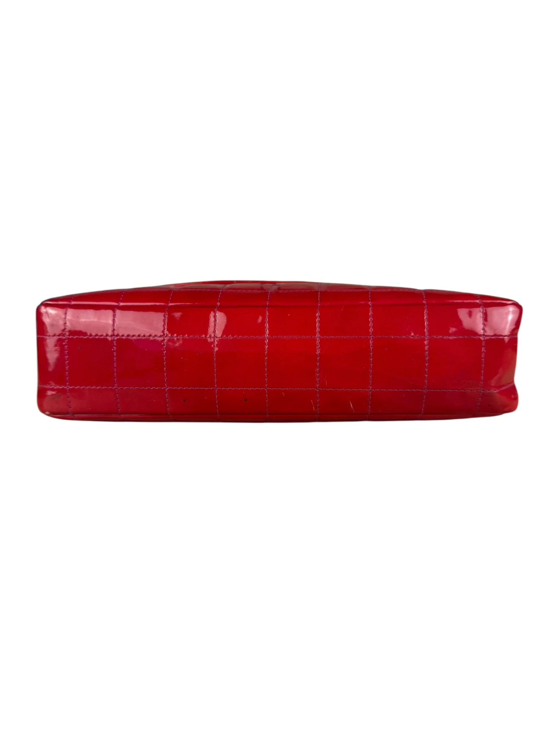 Chanel Red Patent Chocolate Bar Chain Flap Bag 2000 - Image 5