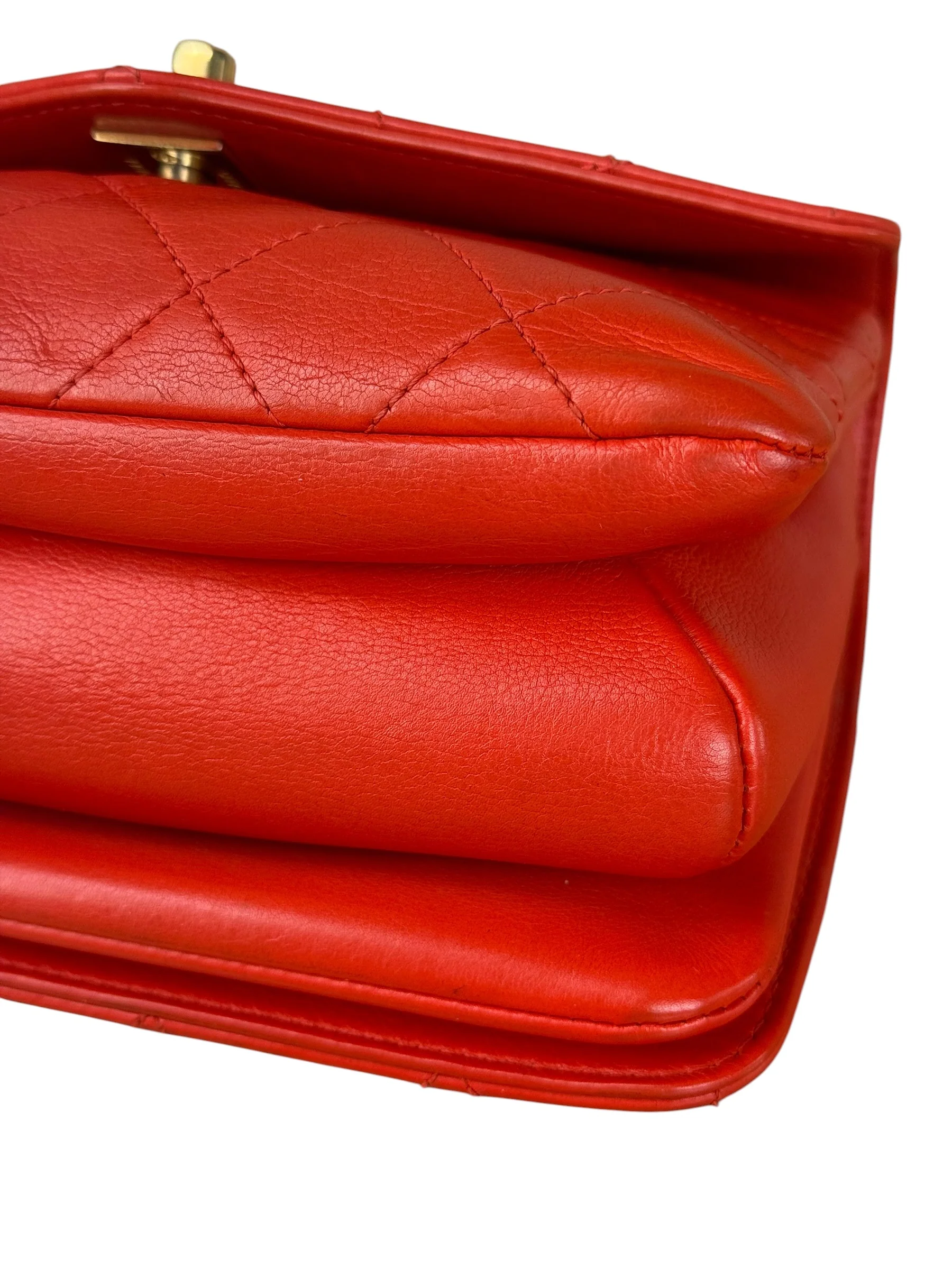 Chanel Red Quilted Coco Handle 2Way Handbag 2019 - Image 12
