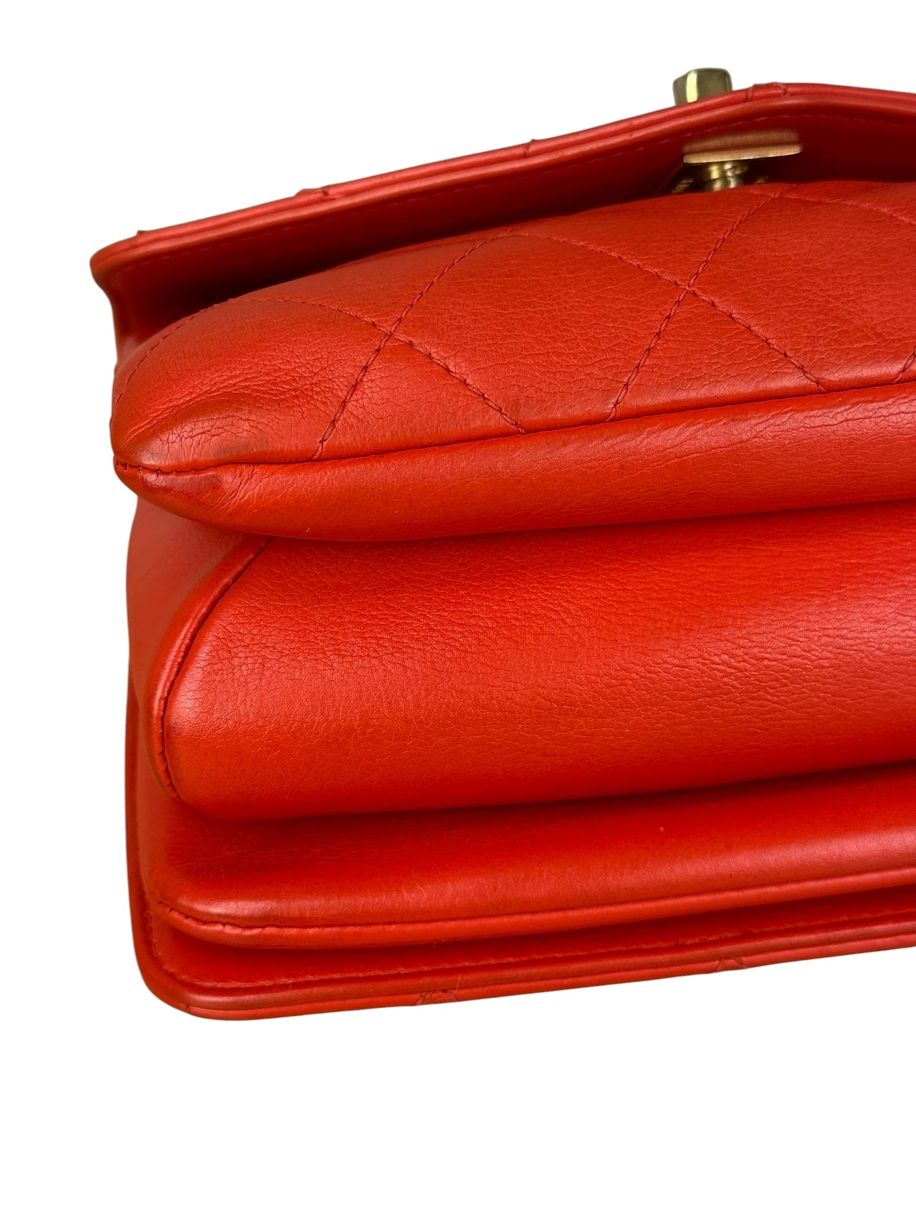 Chanel Red Quilted Coco Handle 2Way Handbag 2019 - Image 13