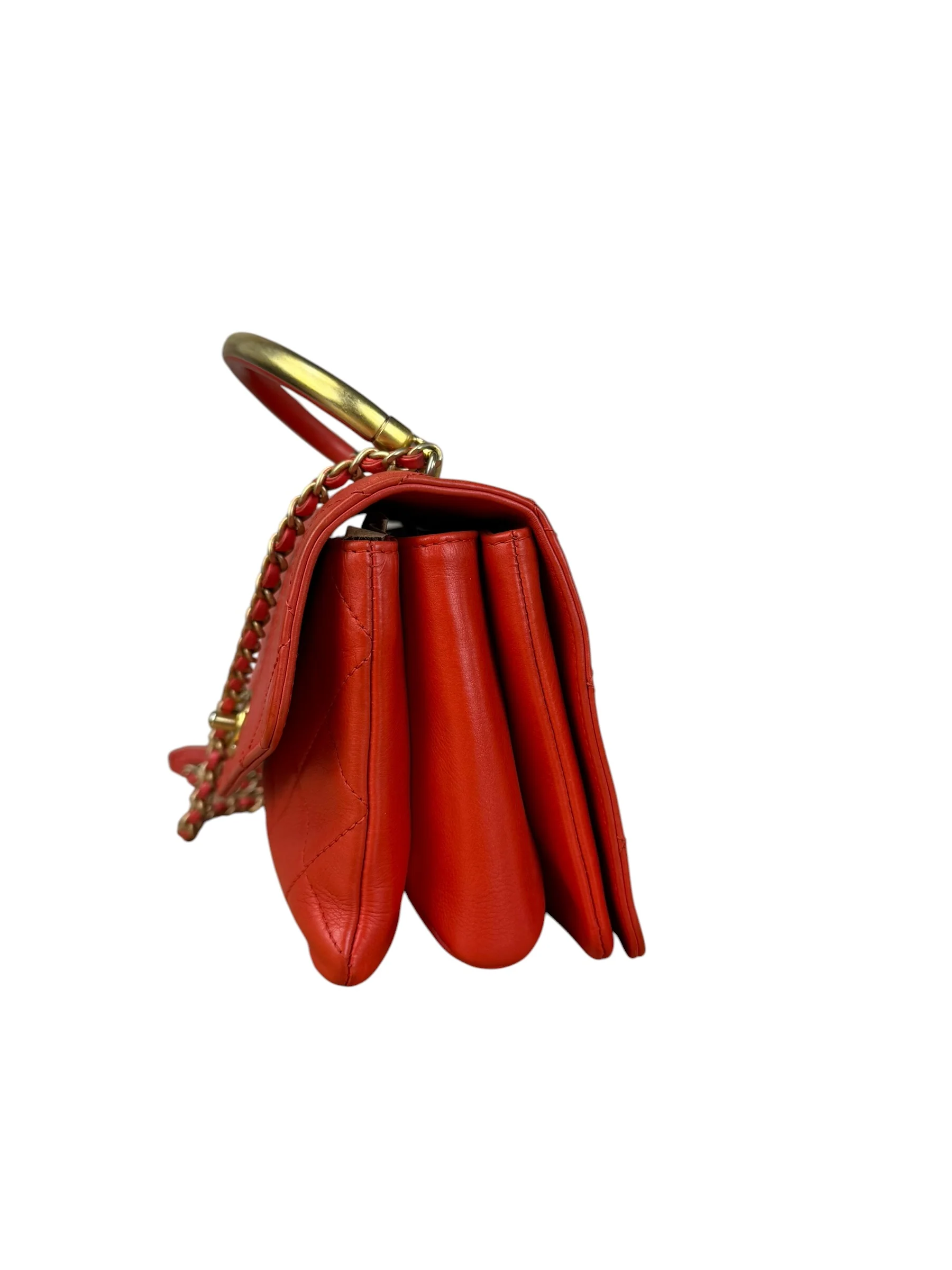 Chanel Red Quilted Coco Handle 2Way Handbag 2019 - Image 6