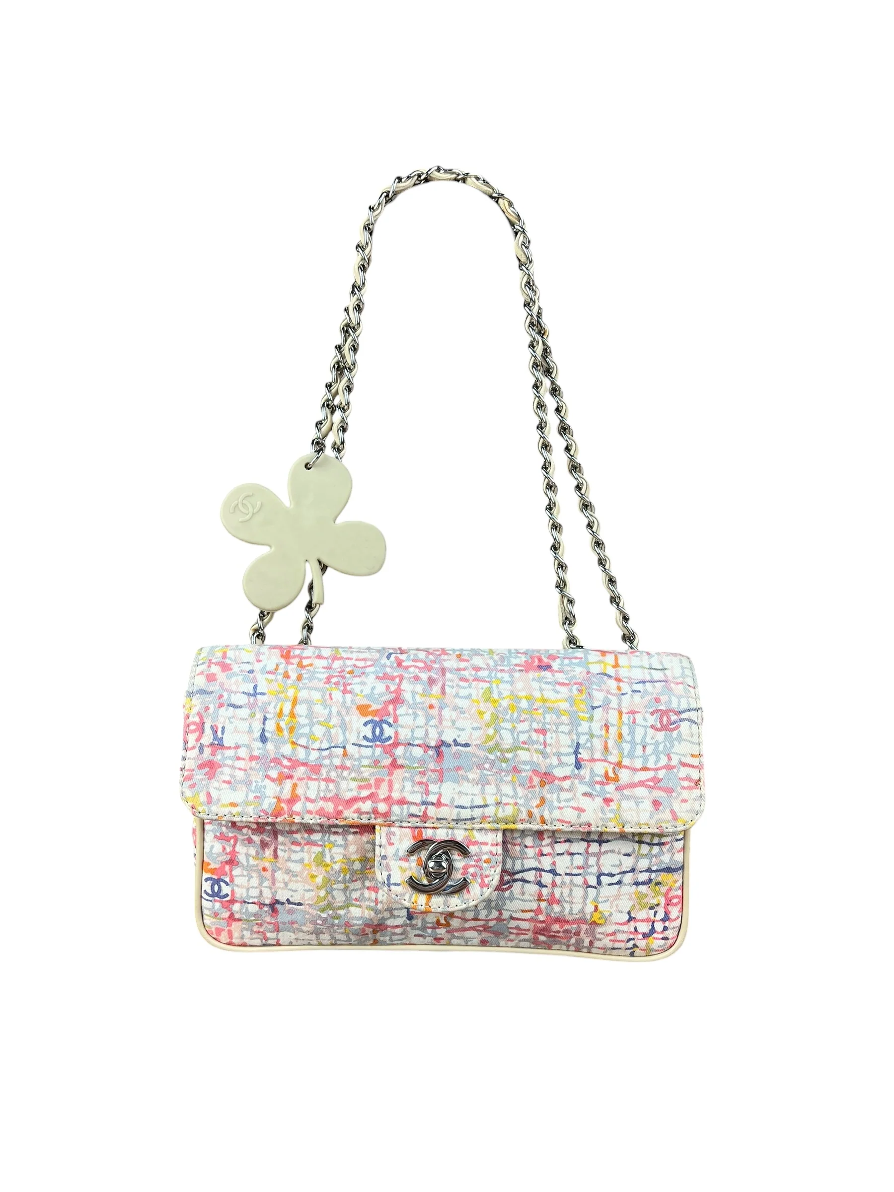 Chanel Small Watercolor Cover Canvas Flap Bag 2004 - Image 10