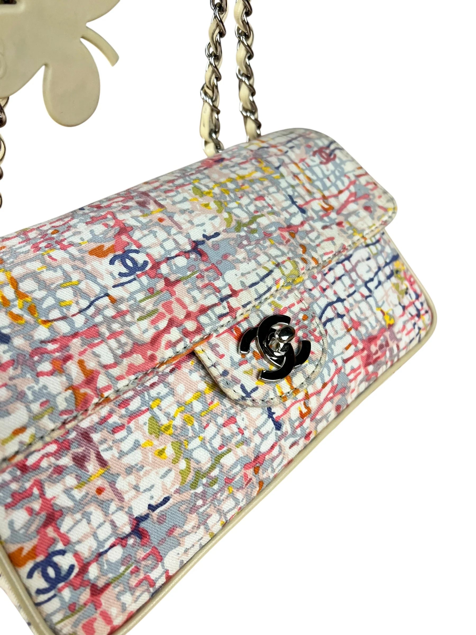 Chanel Small Watercolor Cover Canvas Flap Bag 2004 - Image 12
