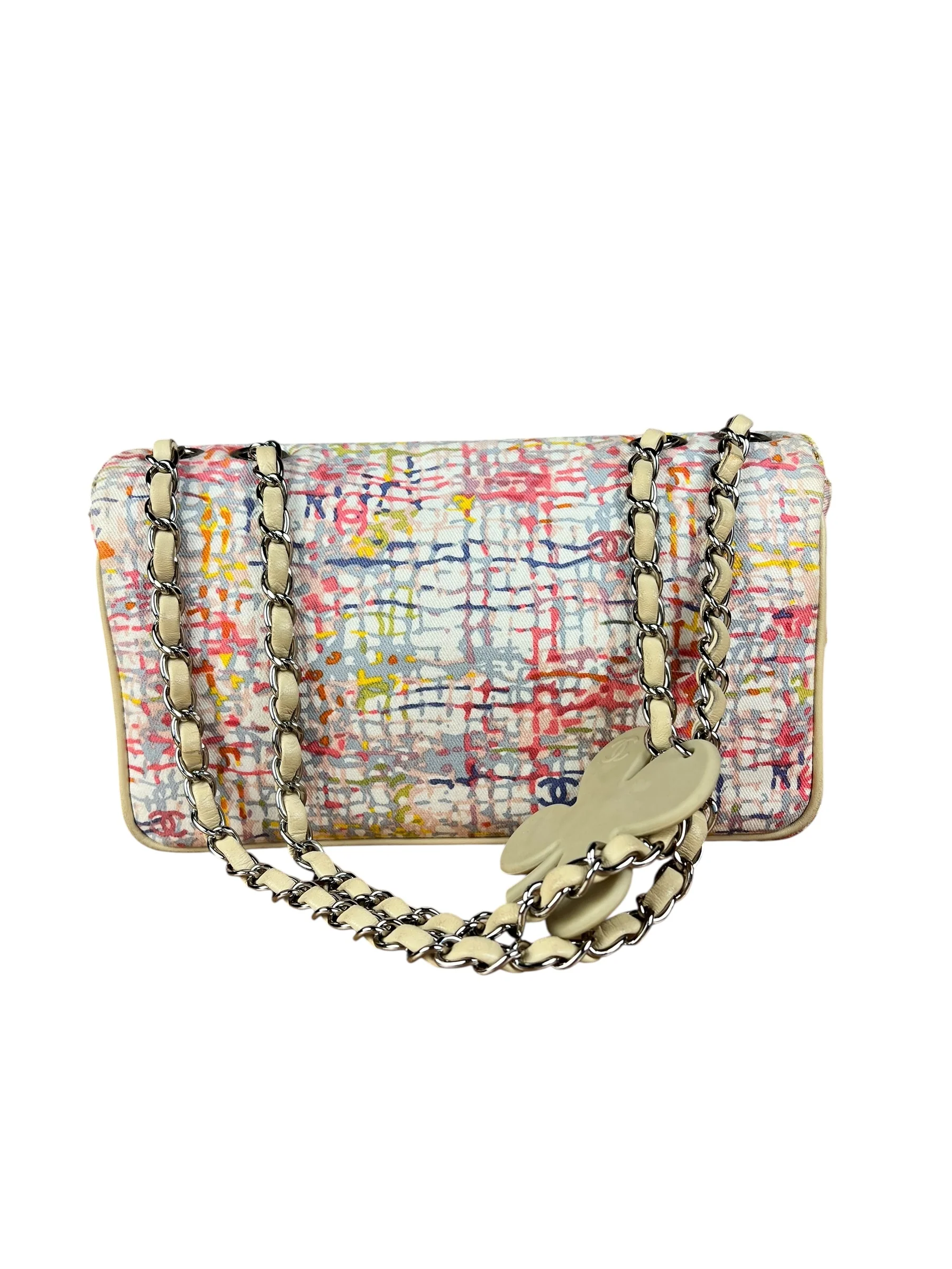Chanel Small Watercolor Cover Canvas Flap Bag 2004 - Image 13