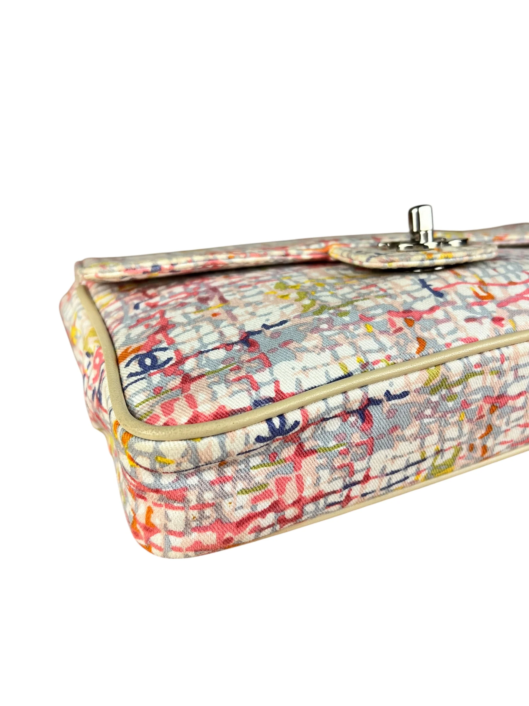 Chanel Small Watercolor Cover Canvas Flap Bag 2004 - Image 17