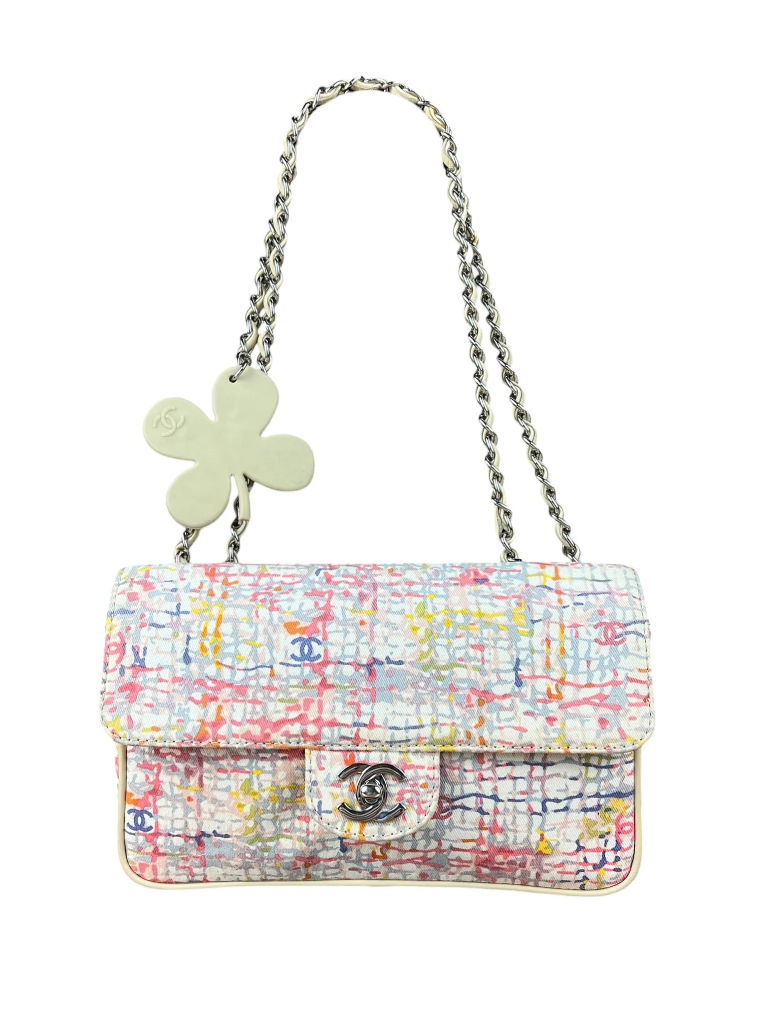 Chanel Small Watercolor Cover Canvas Flap Bag 2004 - Image 2