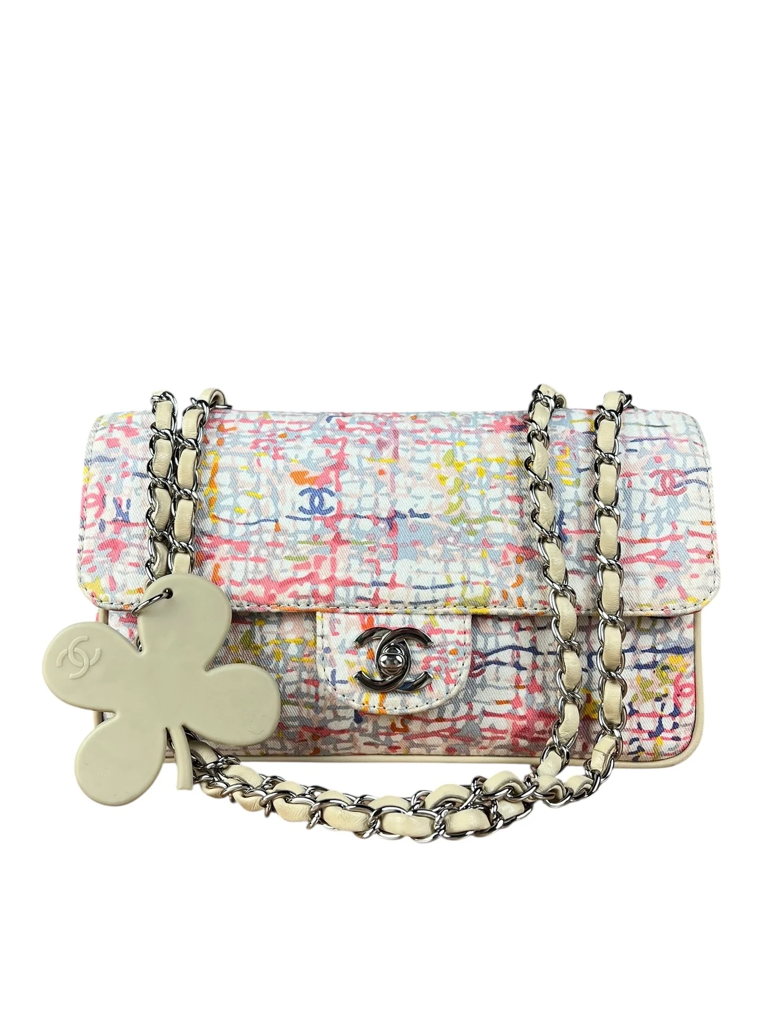Chanel Small Watercolor Cover Canvas Flap Bag 2004 - Image 3