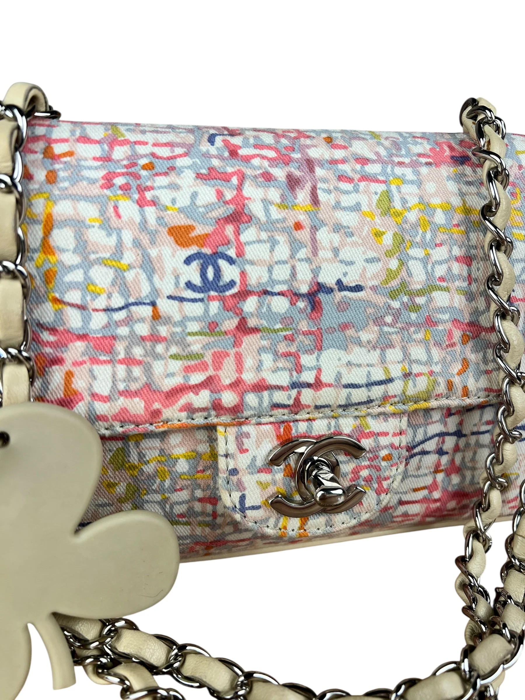 Chanel Small Watercolor Cover Canvas Flap Bag 2004 - Image 6