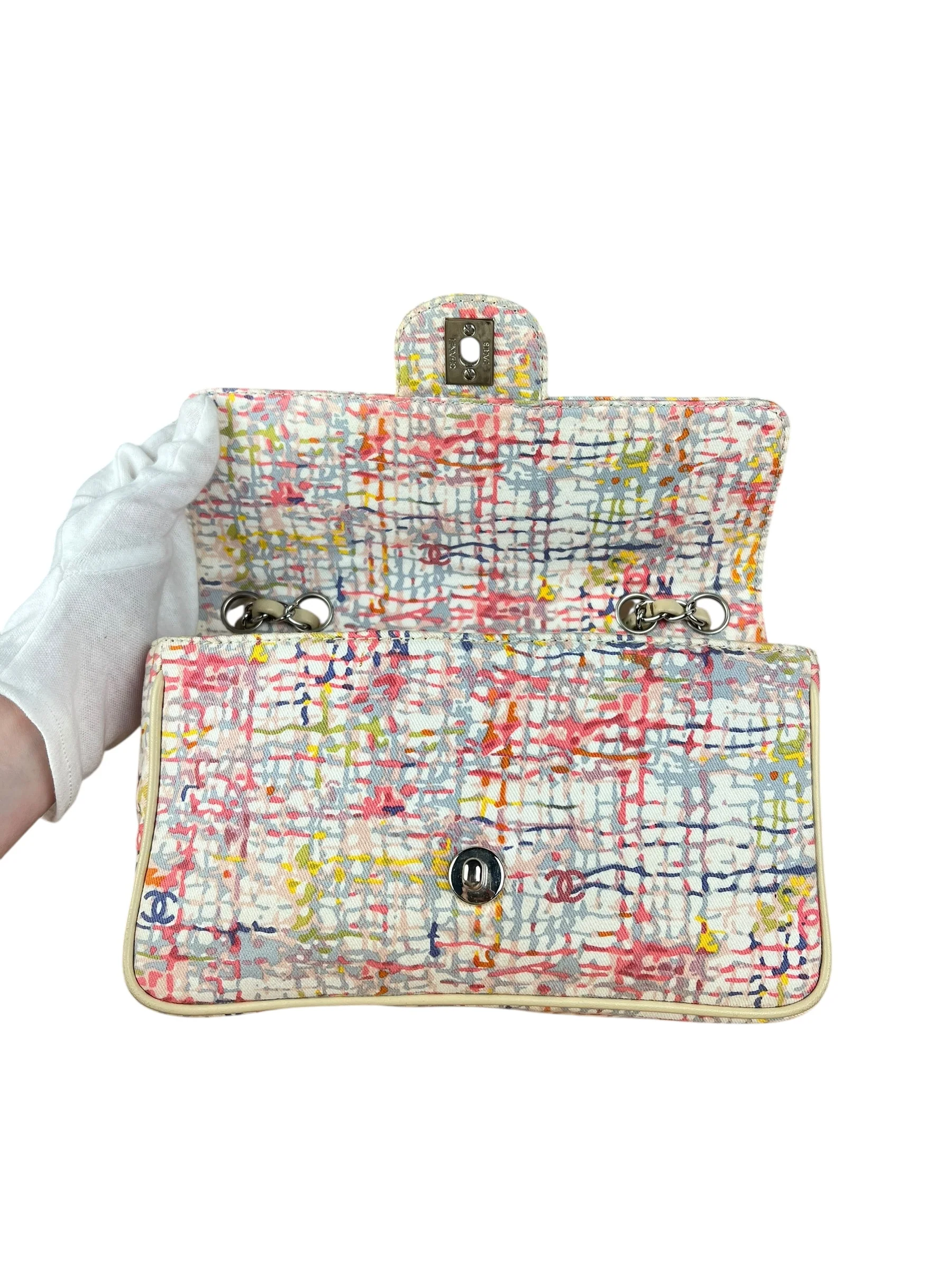 Chanel Small Watercolor Cover Canvas Flap Bag 2004 - Image 8