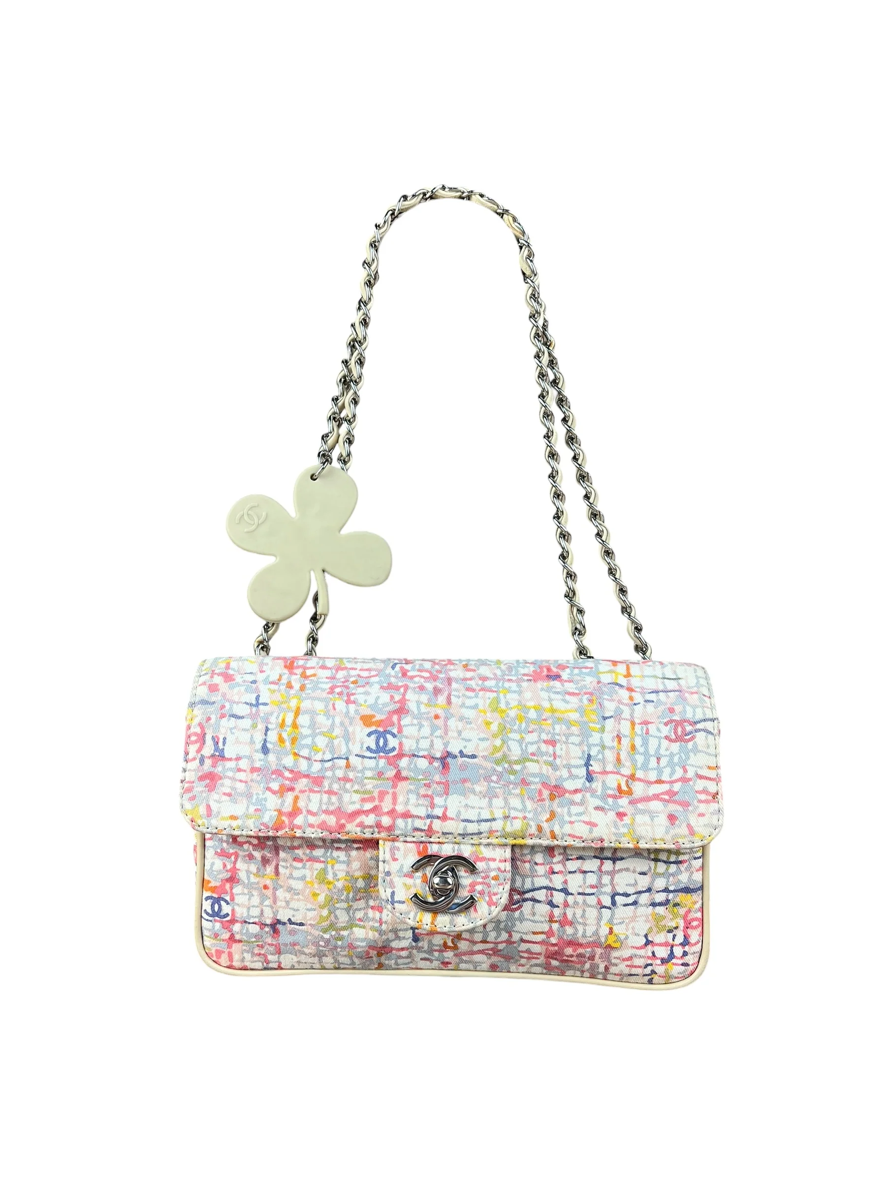 Chanel Small Watercolor Cover Canvas Flap Bag 2004 - Image 9