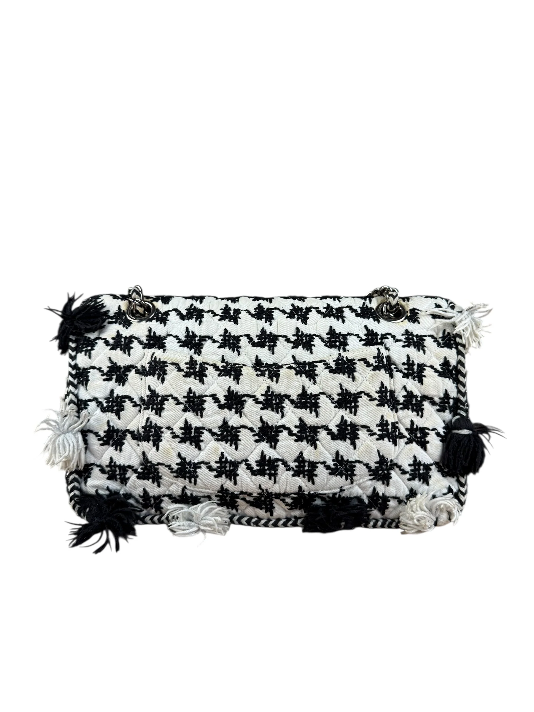 Chanel Tweed Woven Medium Classic Double Flap Bag 2014 - Image 11