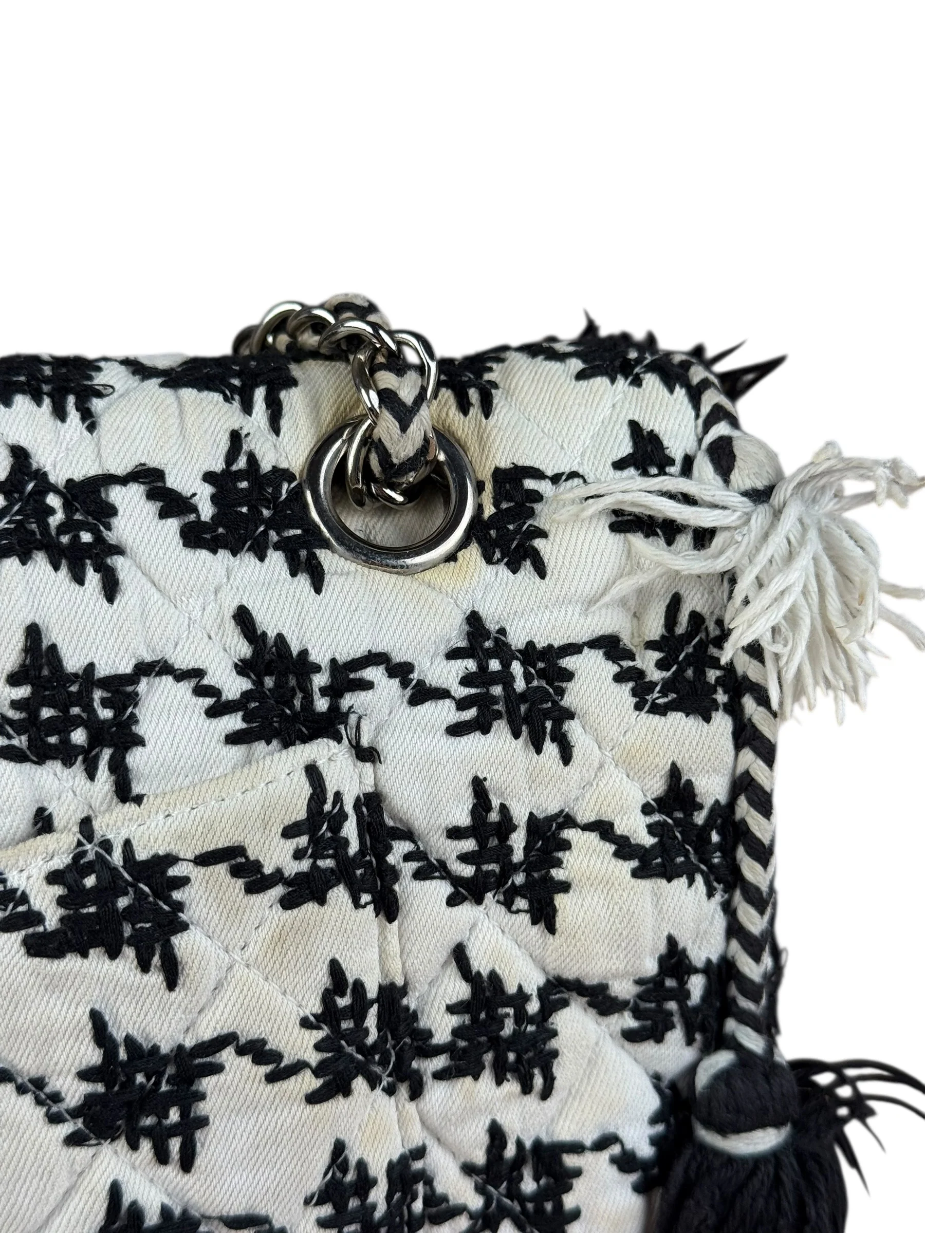 Chanel Tweed Woven Medium Classic Double Flap Bag 2014 - Image 13