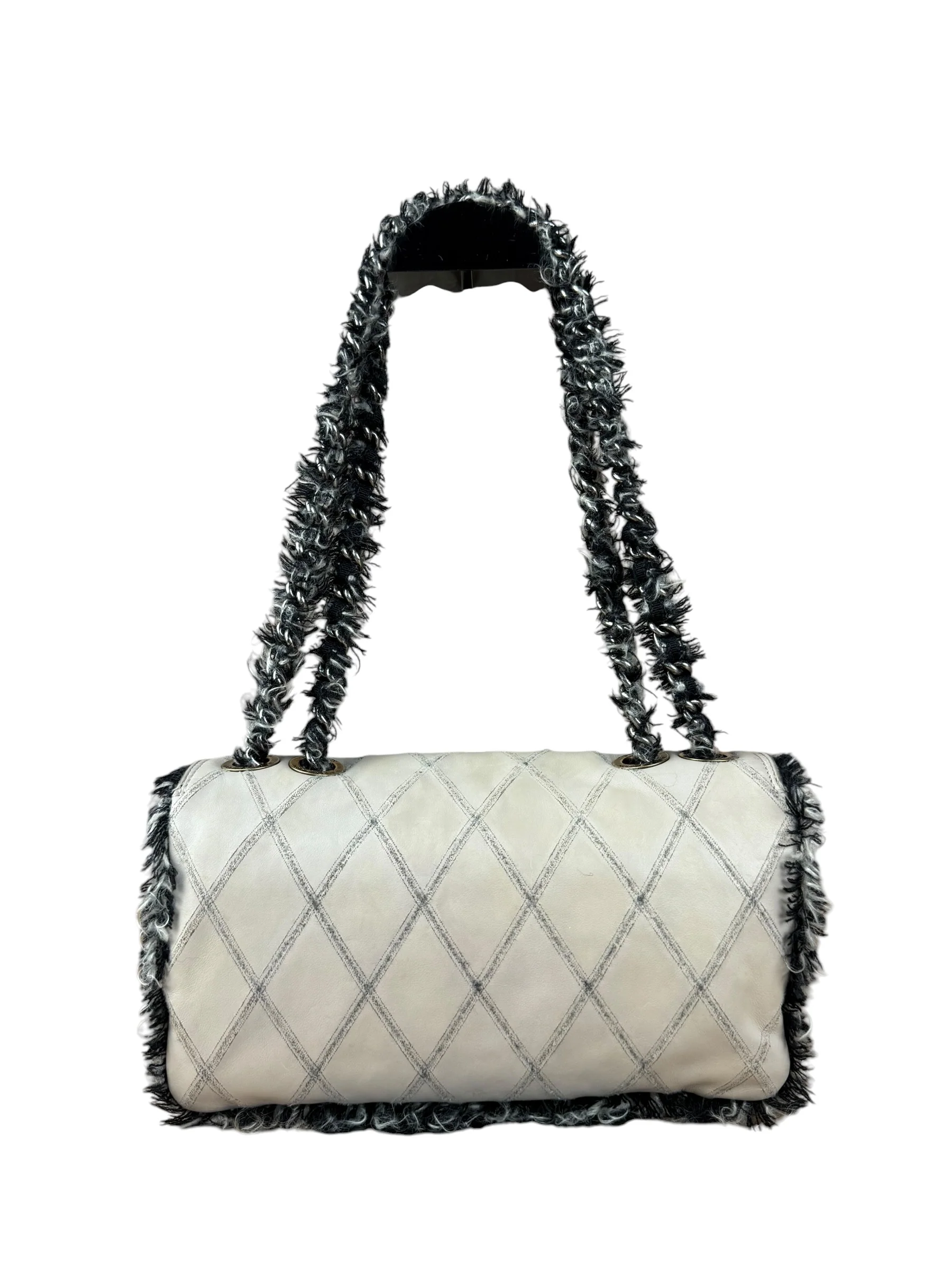 Chanel Tweedy Quilted Leather Fringe Flap Bag 2011 - Image 10