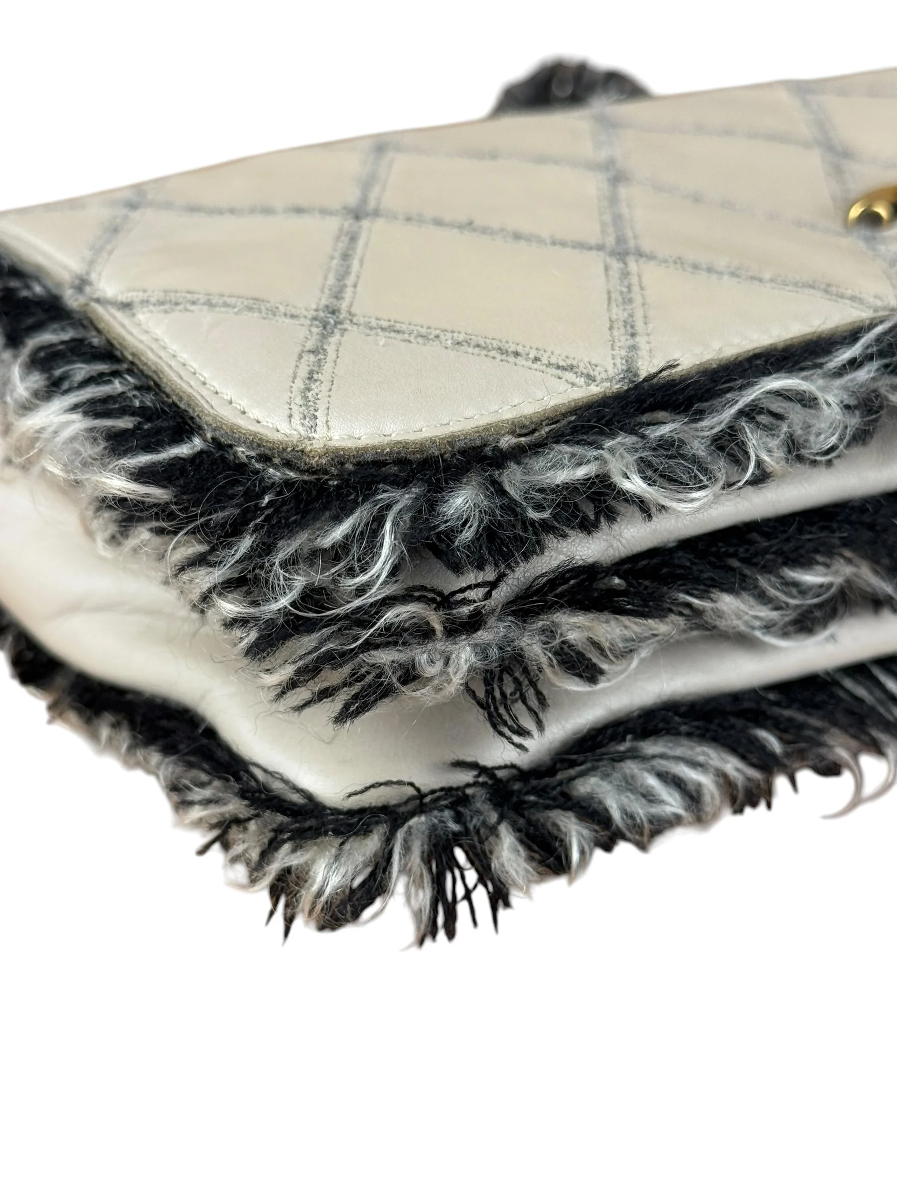 Chanel Tweedy Quilted Leather Fringe Flap Bag 2011 - Image 14
