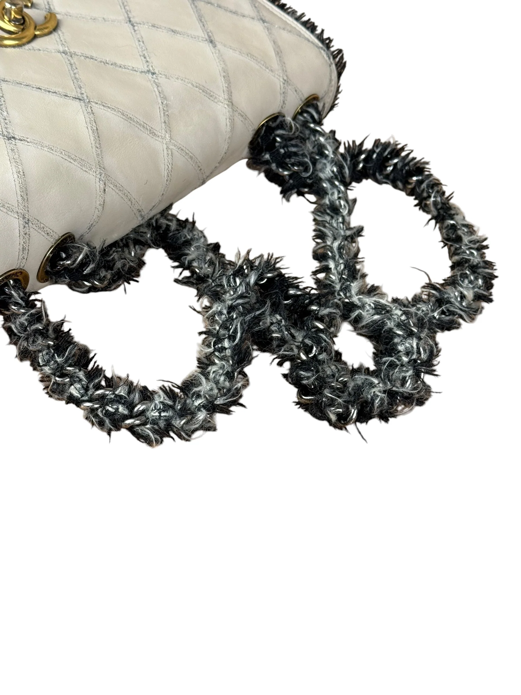 Chanel Tweedy Quilted Leather Fringe Flap Bag 2011 - Image 15