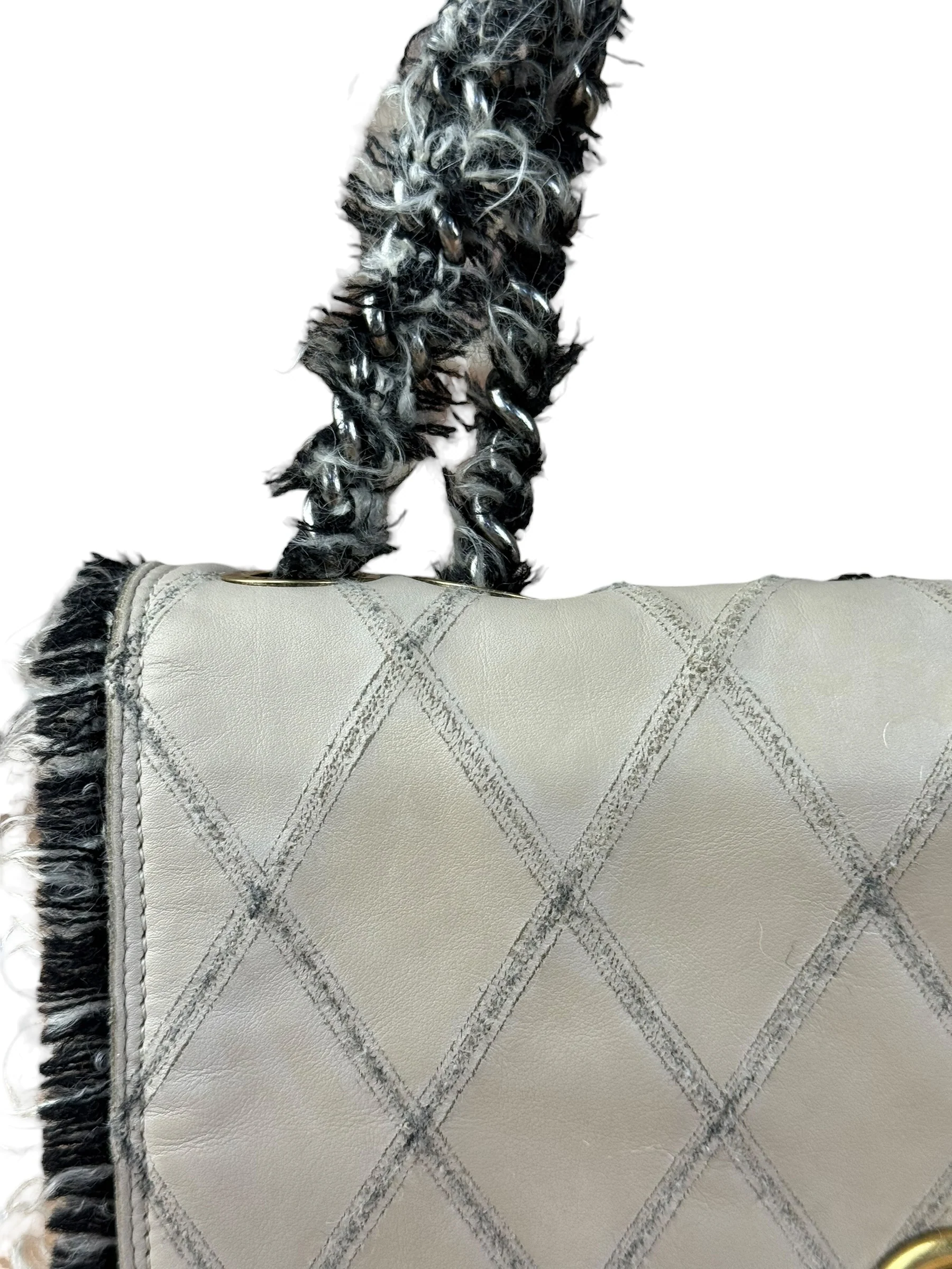 Chanel Tweedy Quilted Leather Fringe Flap Bag 2011 - Image 5