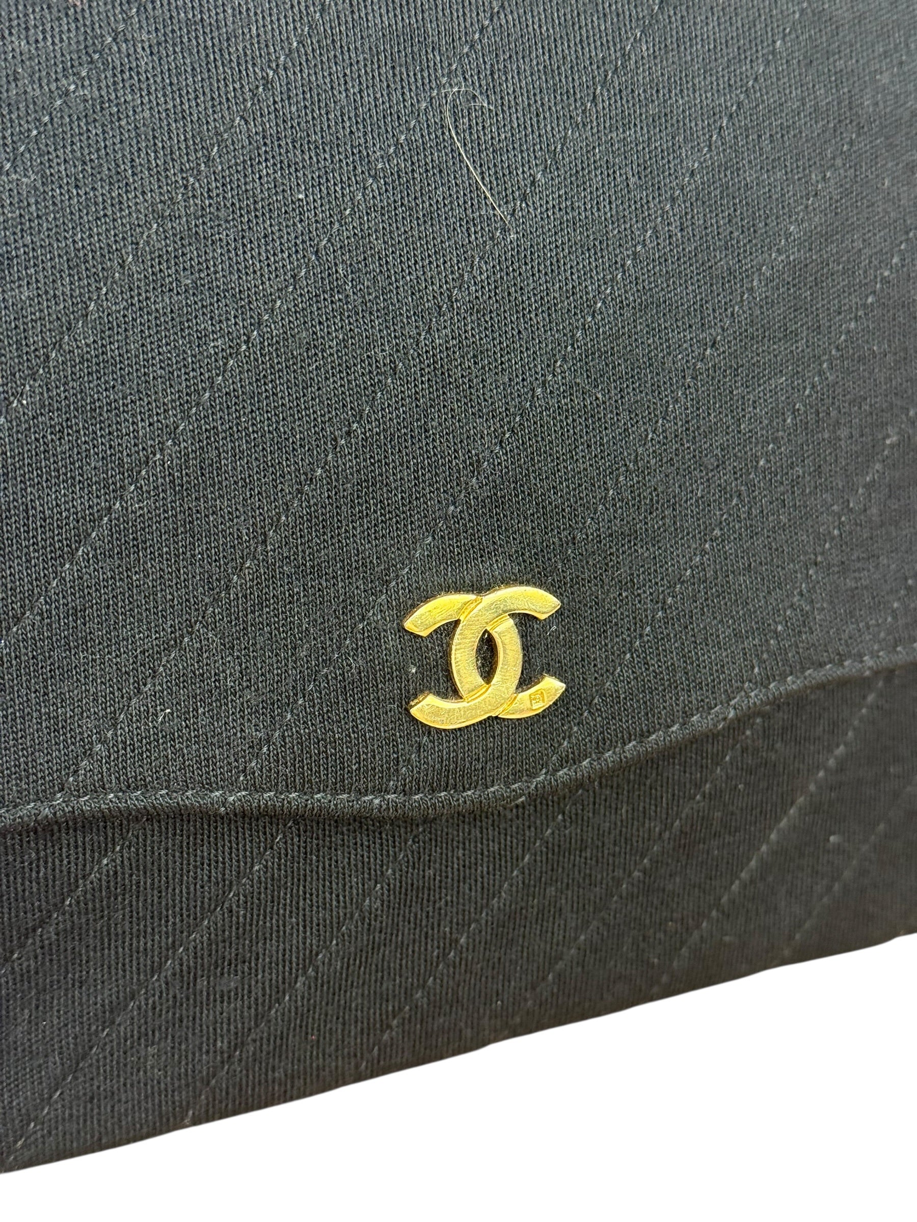 Chanel Vintage Black Cotton Quilted Flap Bag - Image 13
